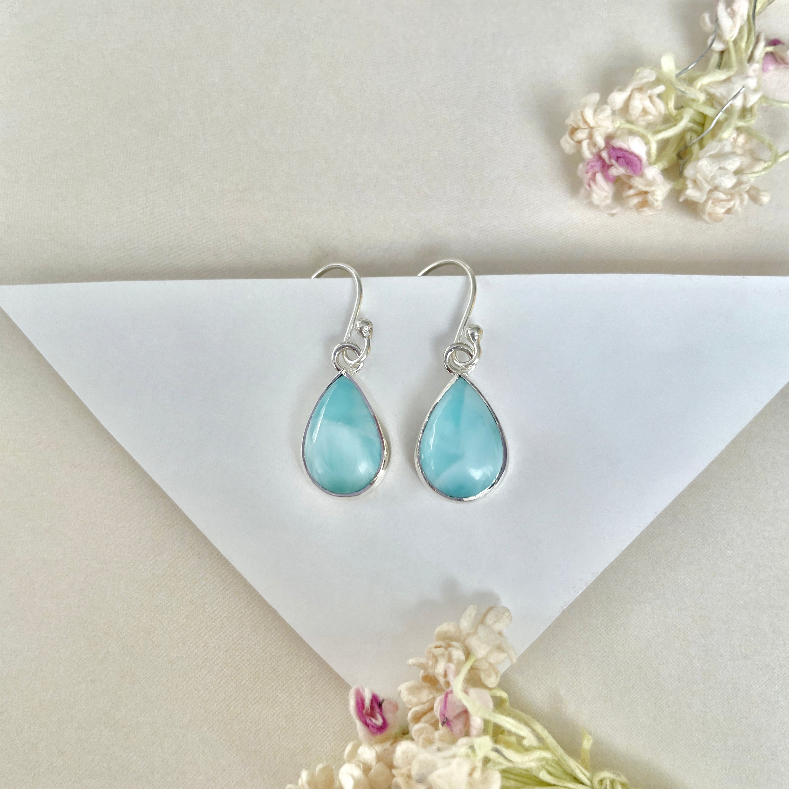 Larimar Earring-(LAR-E-1147.)