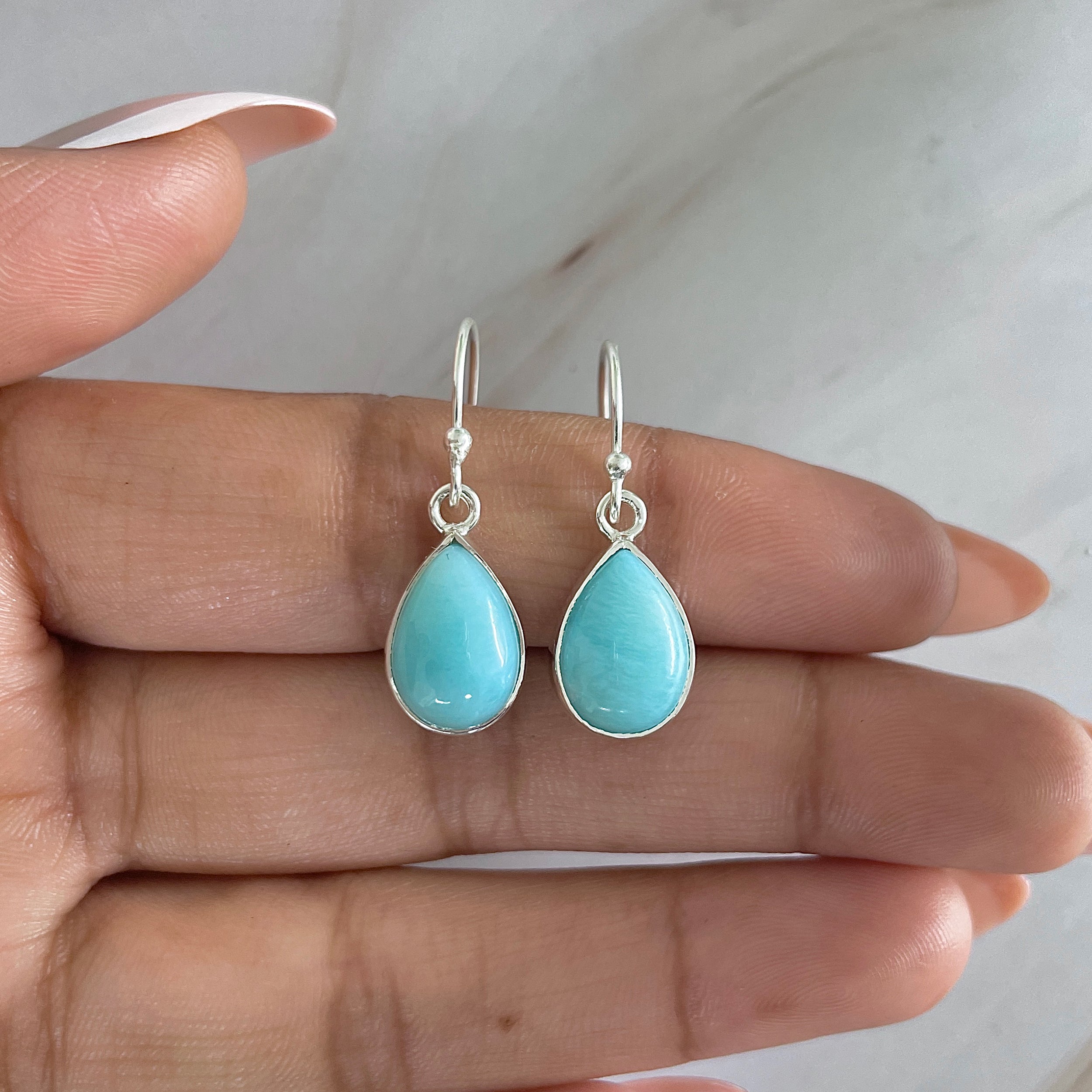 Larimar Earring-(LAR-E-1148.)