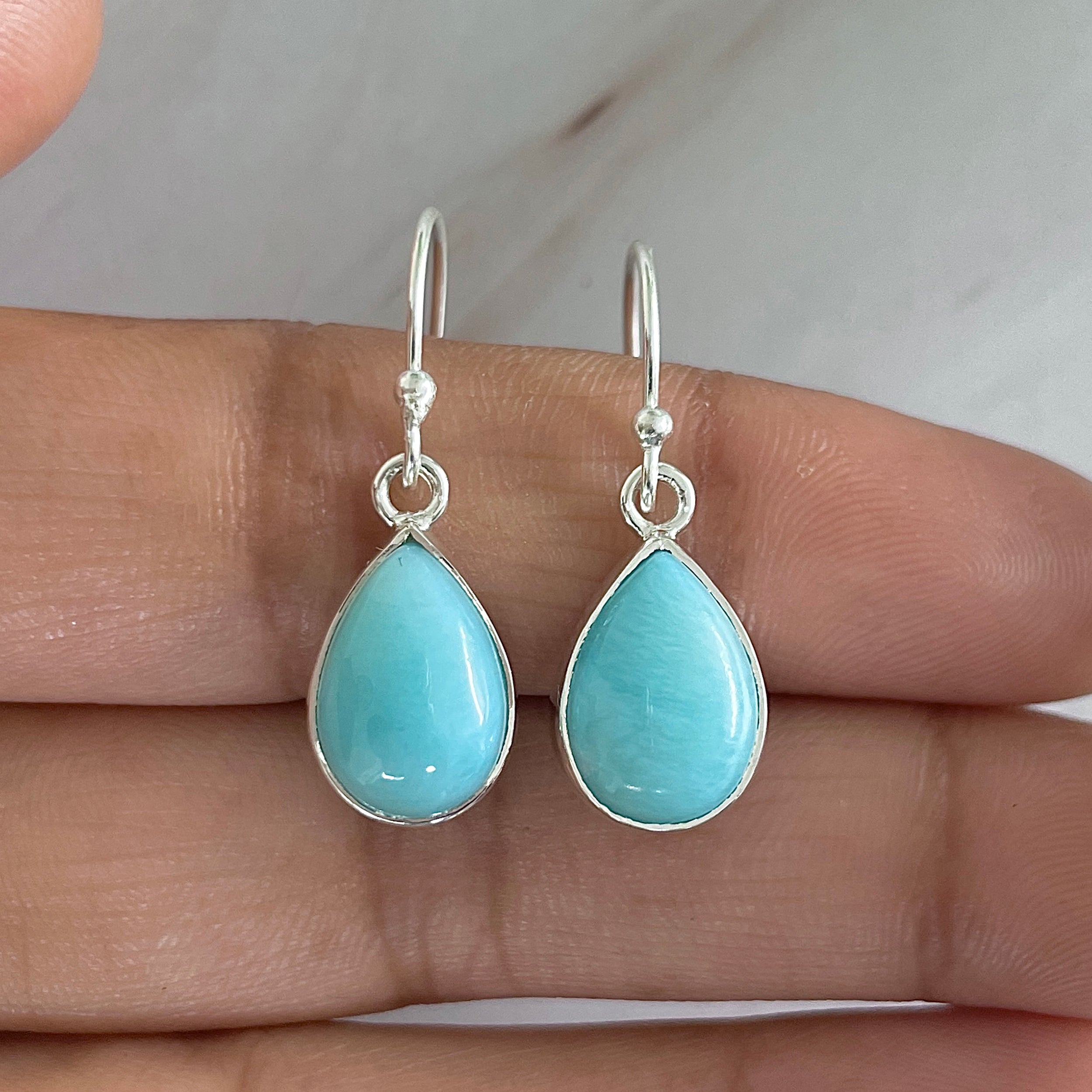 Larimar Earring-(LAR-E-1148.)