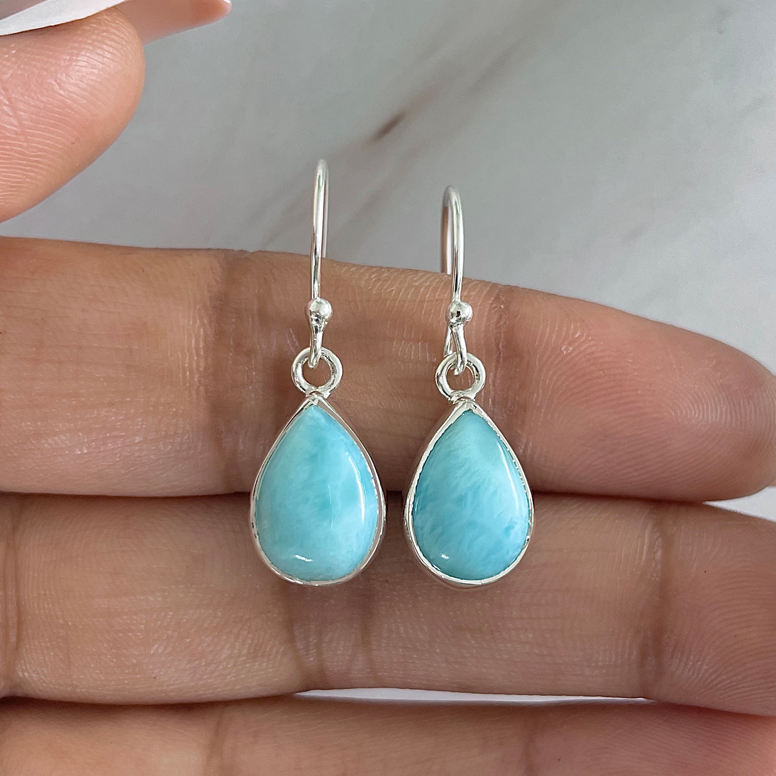 Larimar Earring-(LAR-E-1149.)