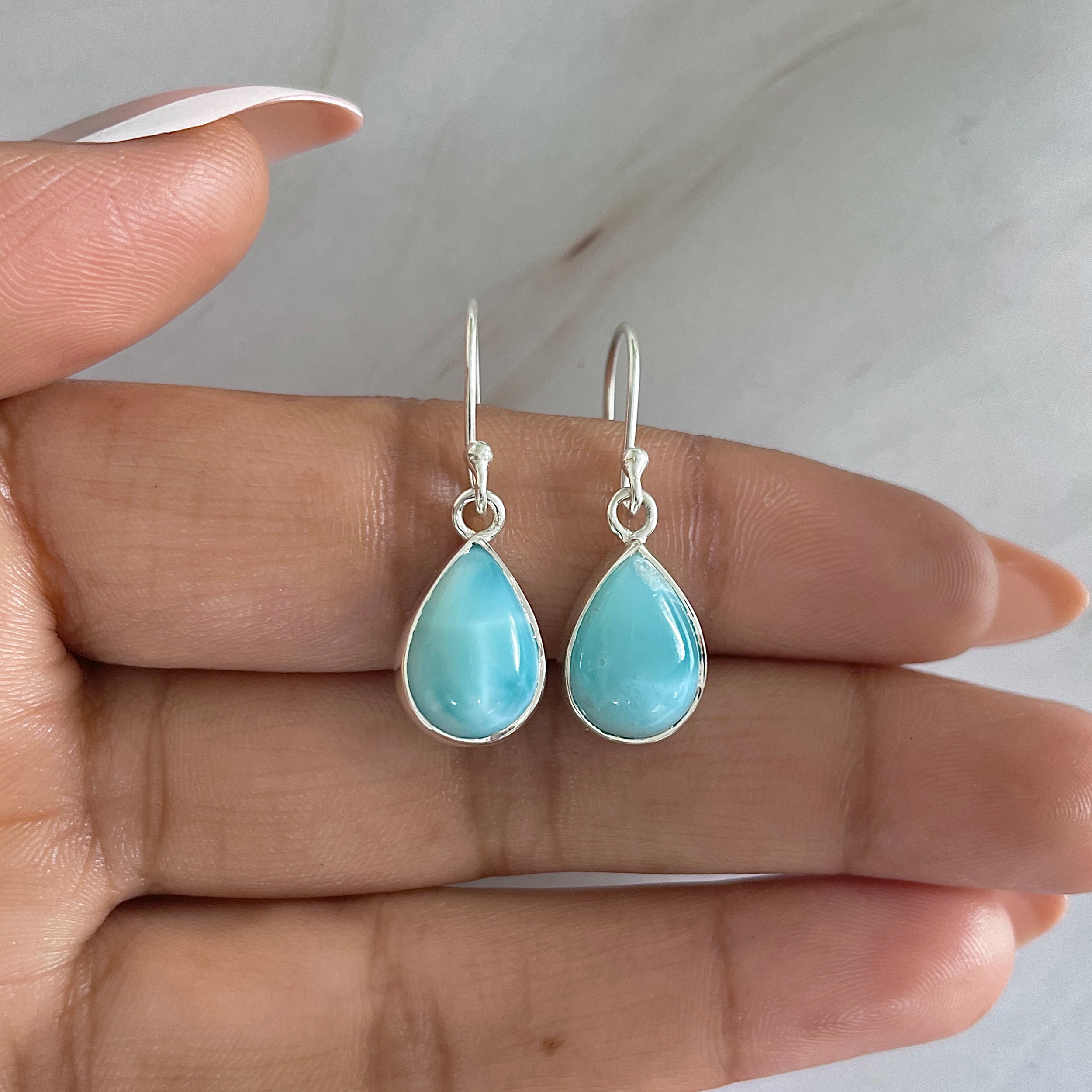 Larimar Earring-(LAR-E-1150.)