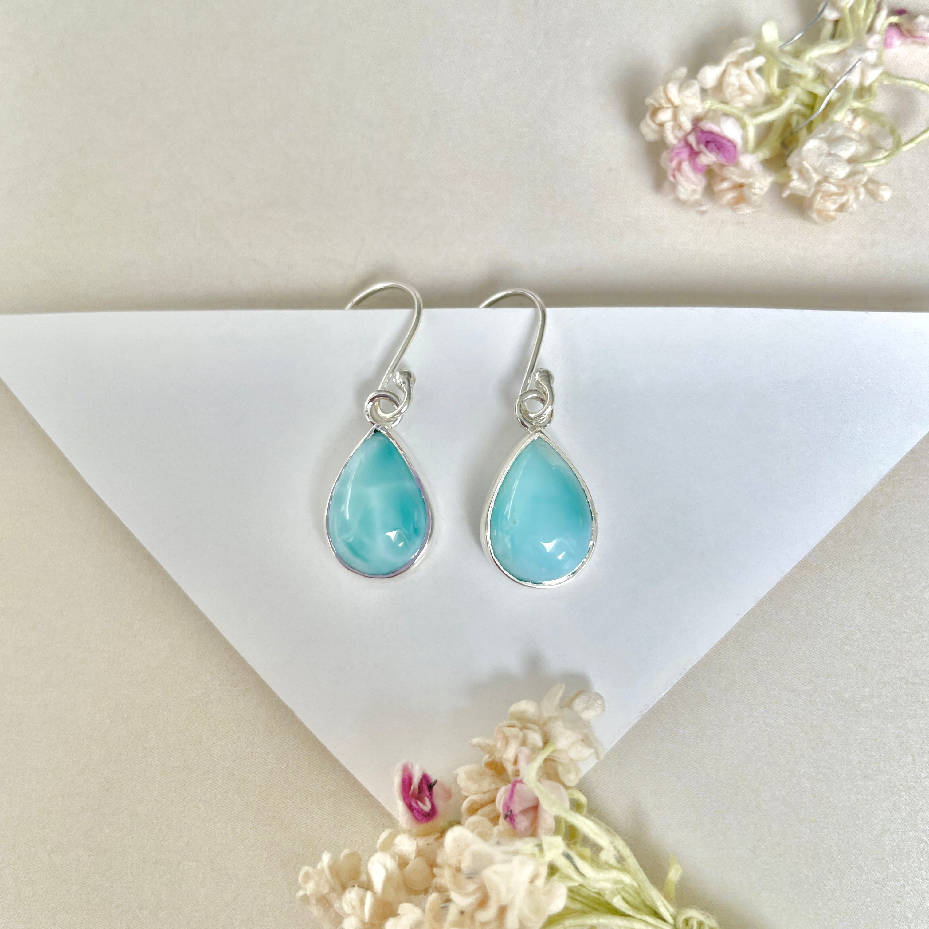 Larimar Earring-(LAR-E-1150.)