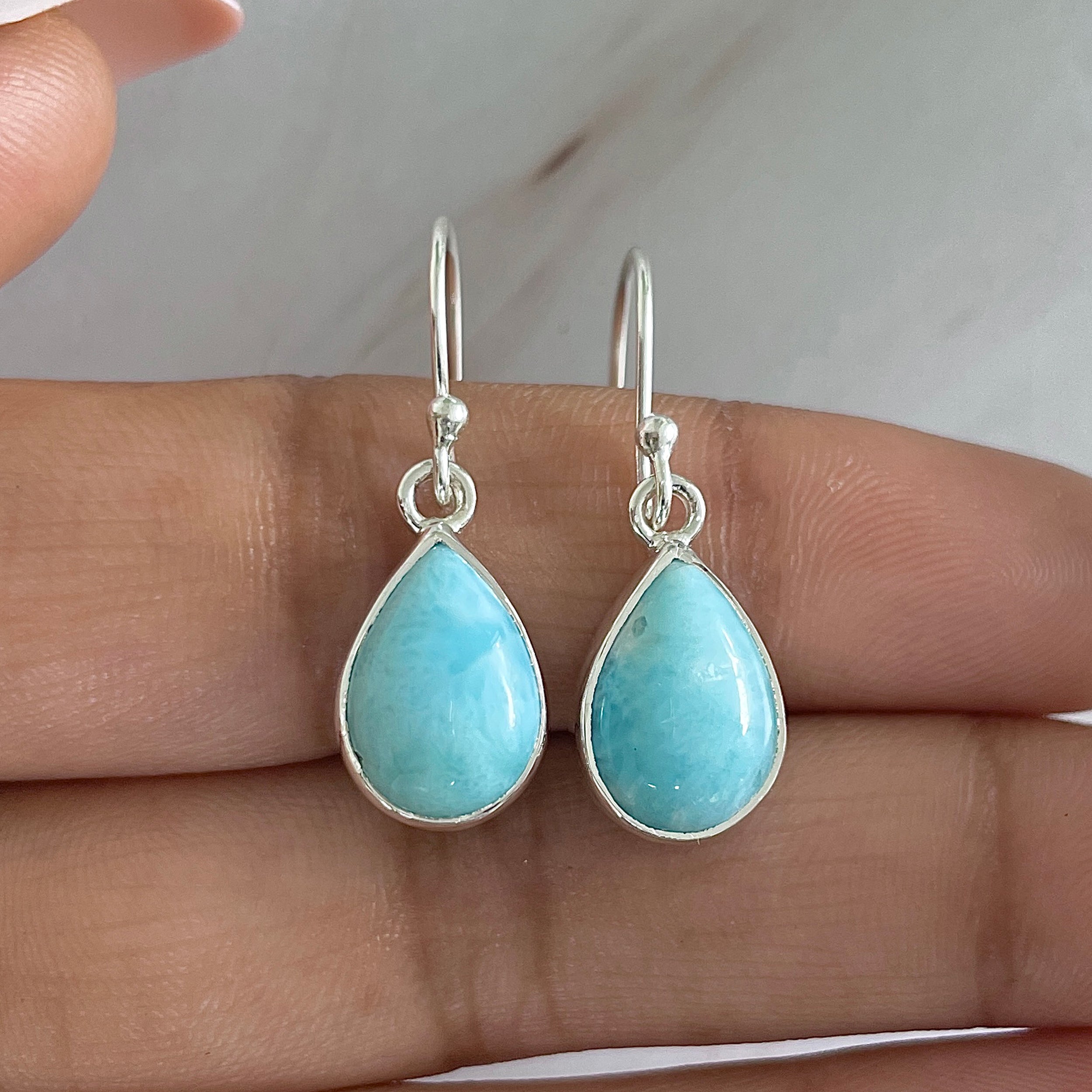Larimar Earring-(LAR-E-1151.)