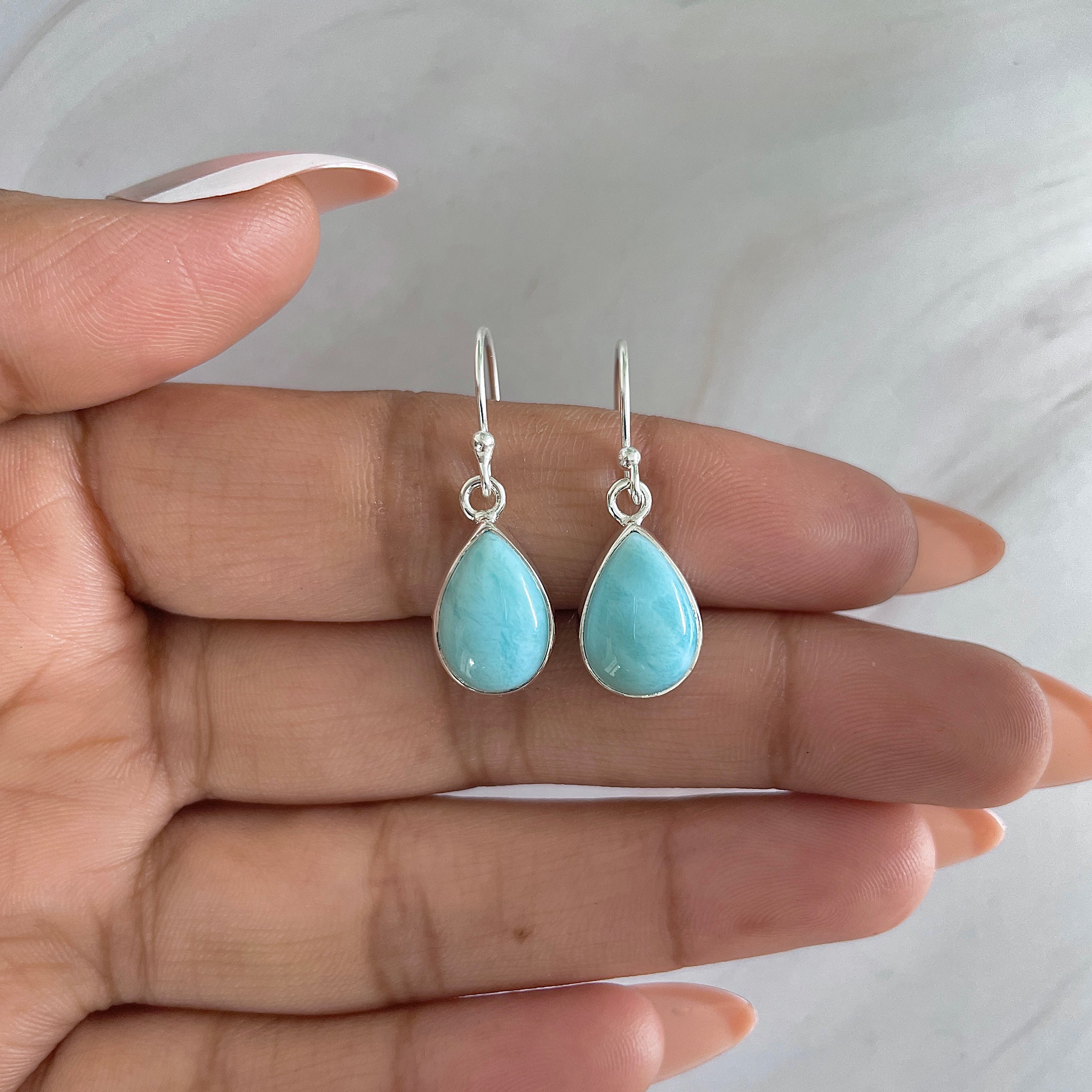 Larimar Earring-(LAR-E-1152.)