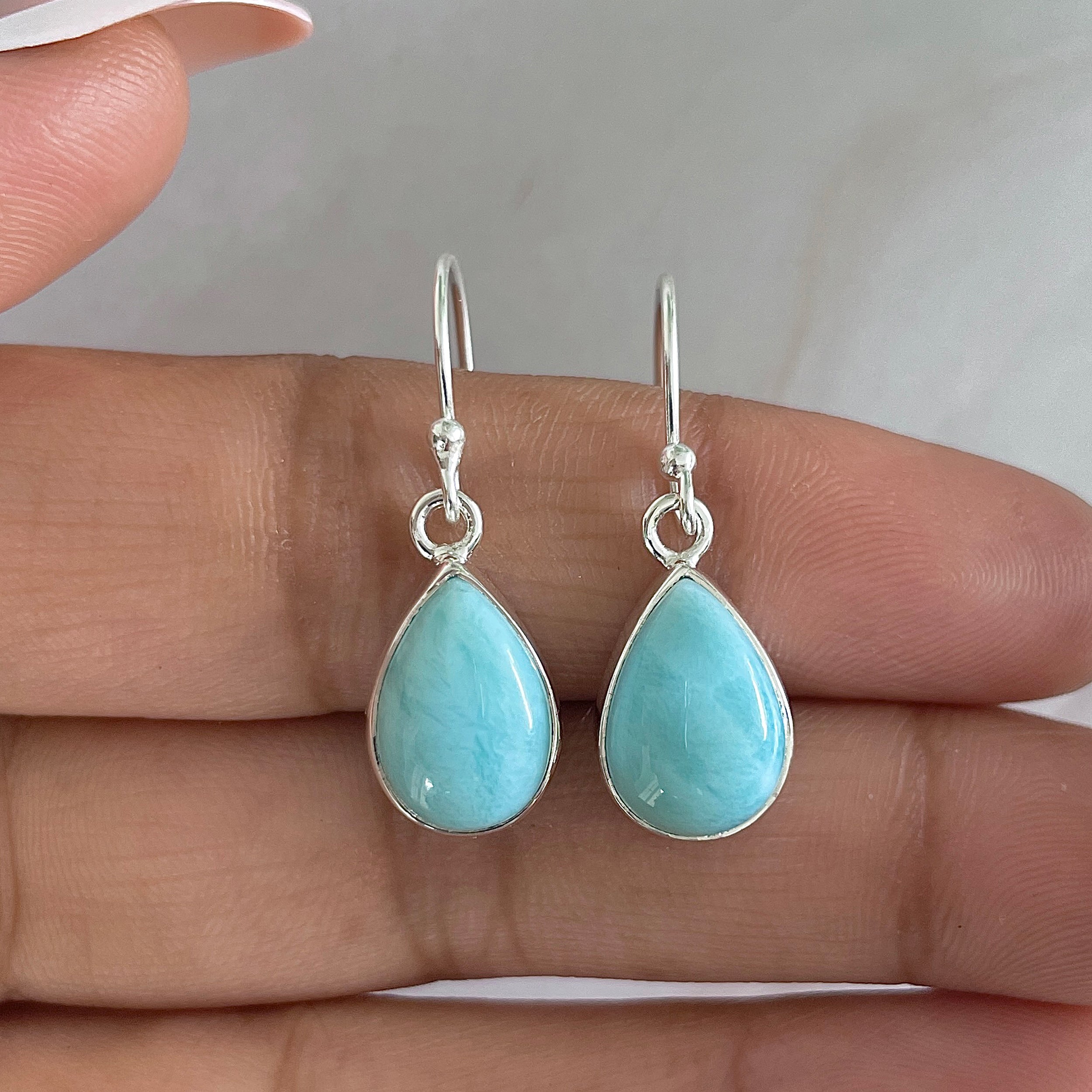 Larimar Earring-(LAR-E-1152.)