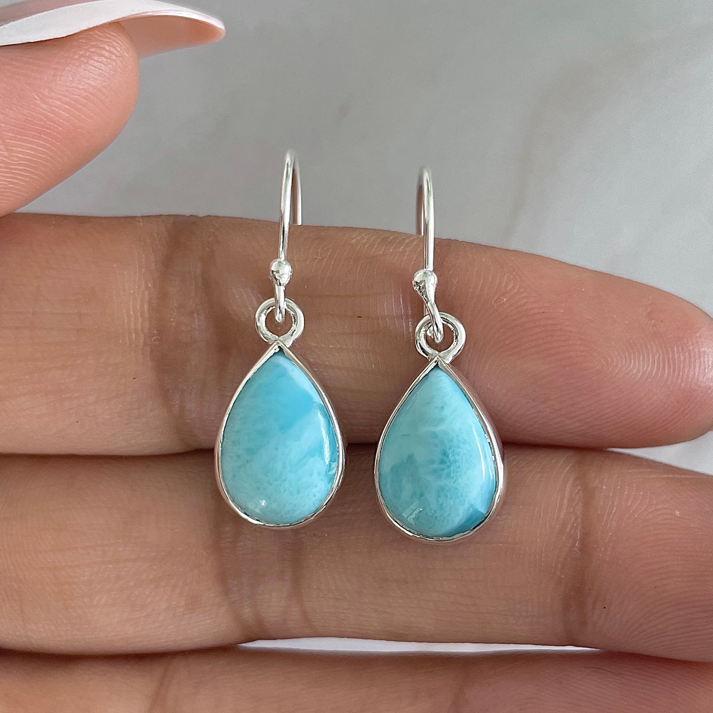 Larimar Earring-(LAR-E-1153.)