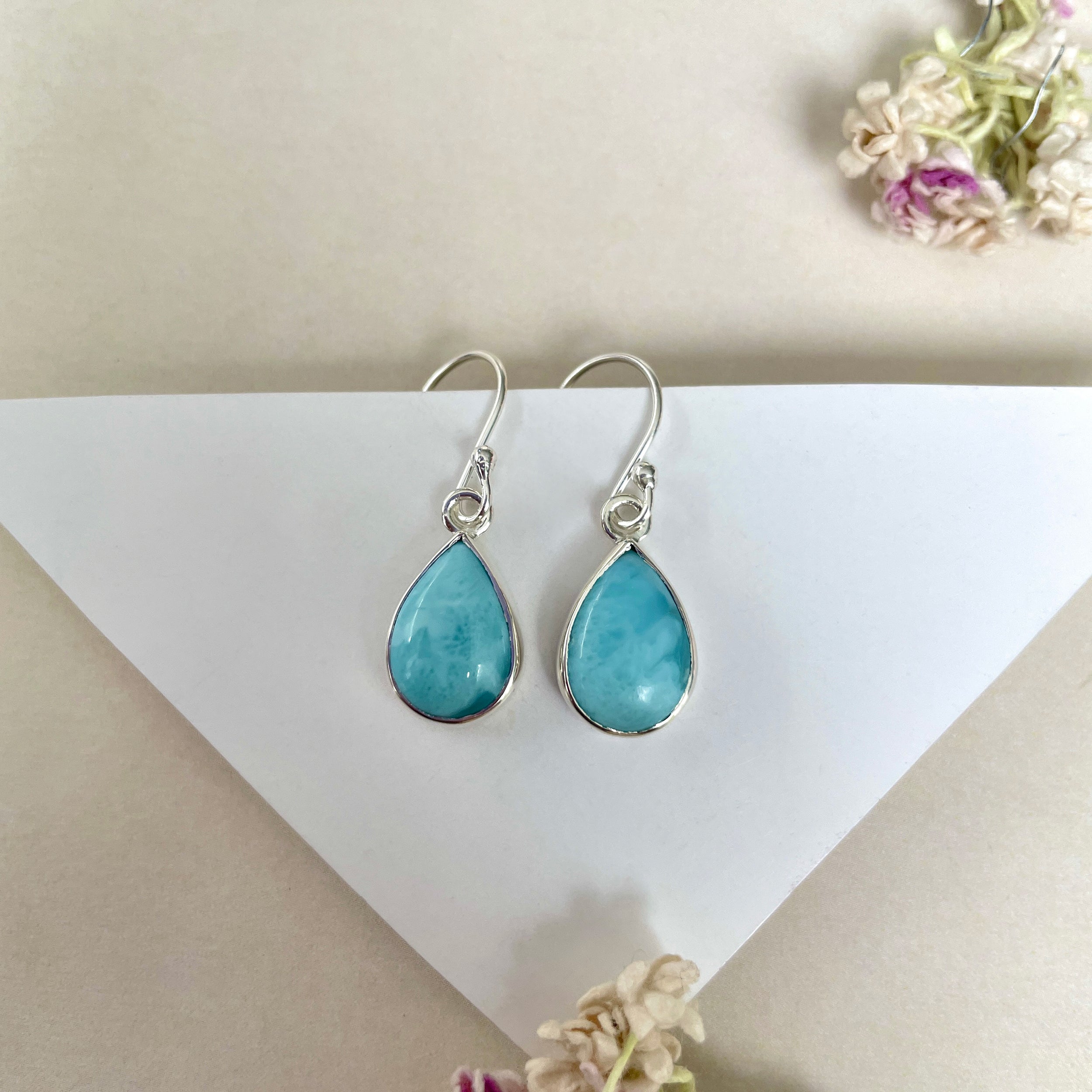 Larimar Earring-(LAR-E-1153.)