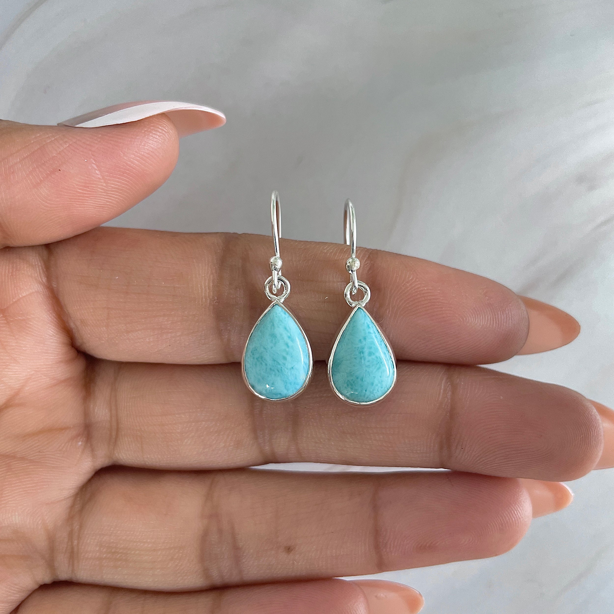 Larimar Earring-(LAR-E-1154.)
