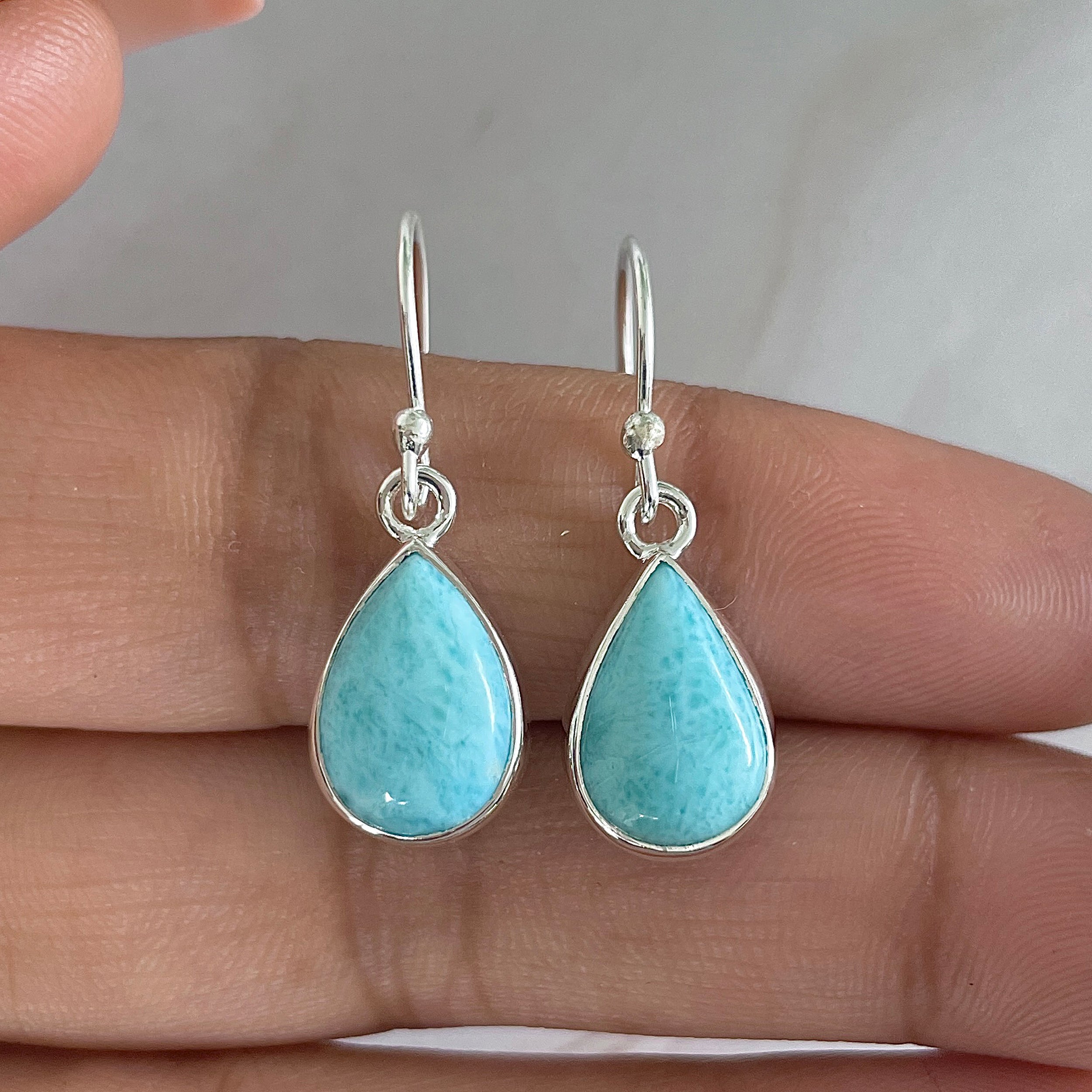 Larimar Earring-(LAR-E-1154.)