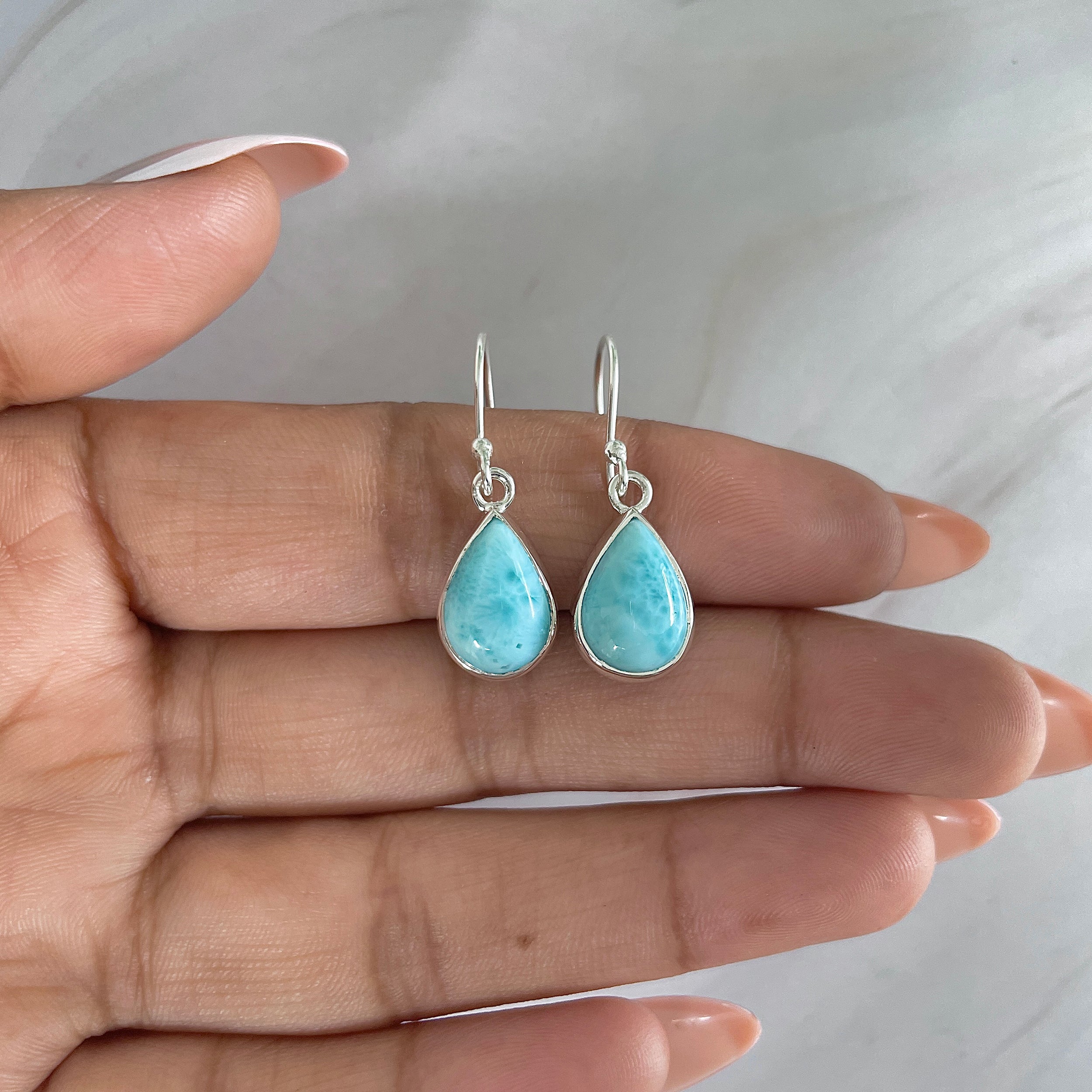 Larimar Earring-(LAR-E-1156.)