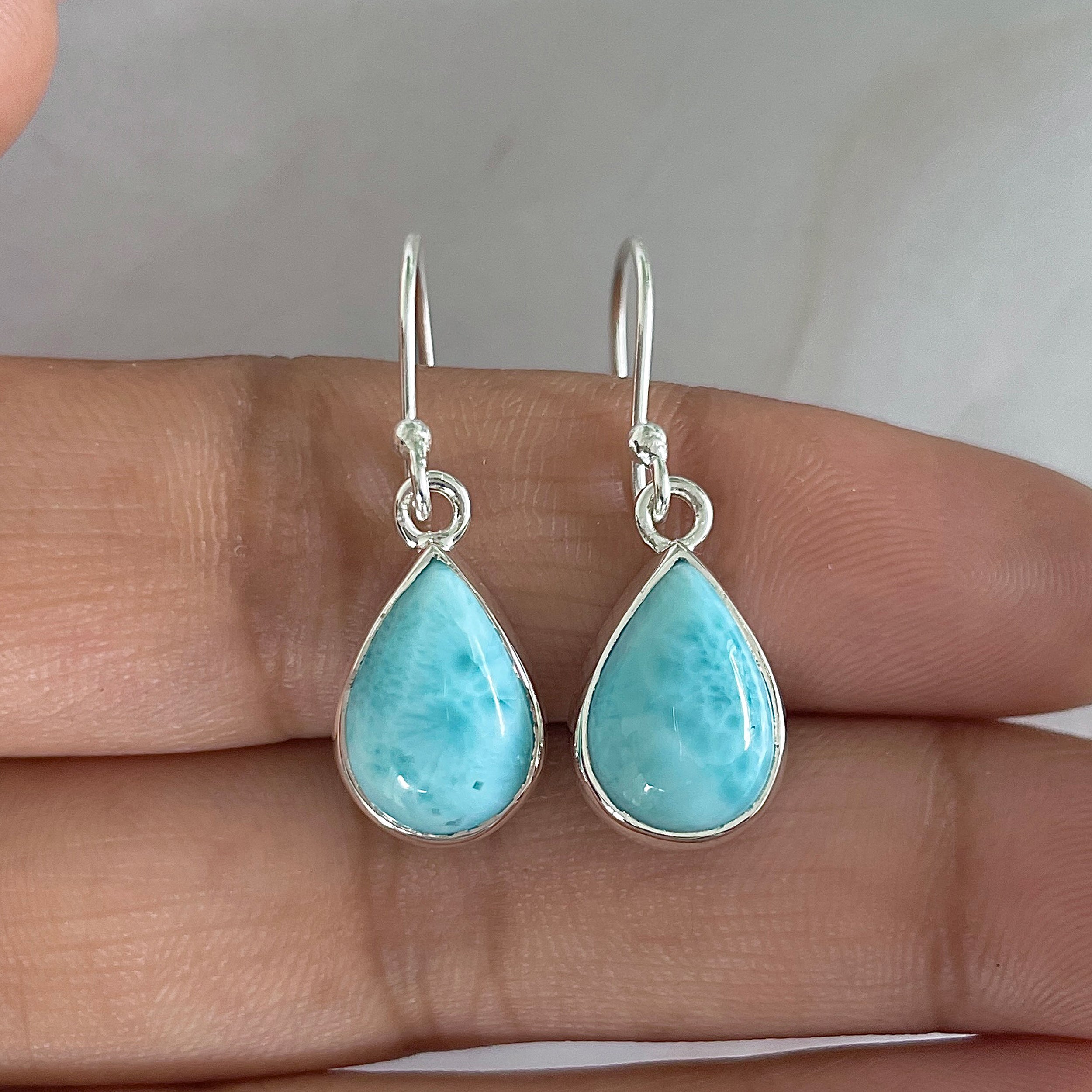 Larimar Earring-(LAR-E-1156.)