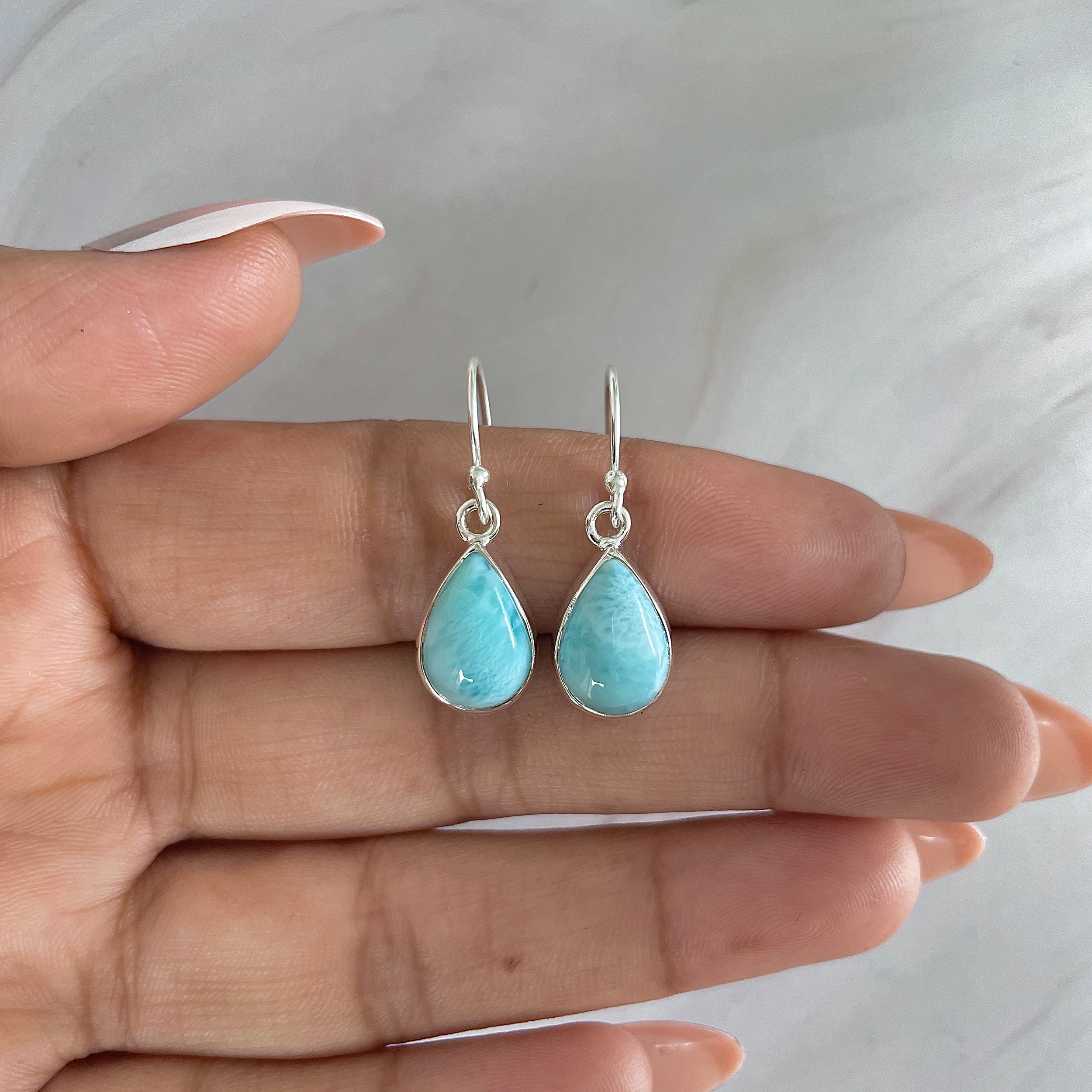 Larimar Earring-(LAR-E-1157.)