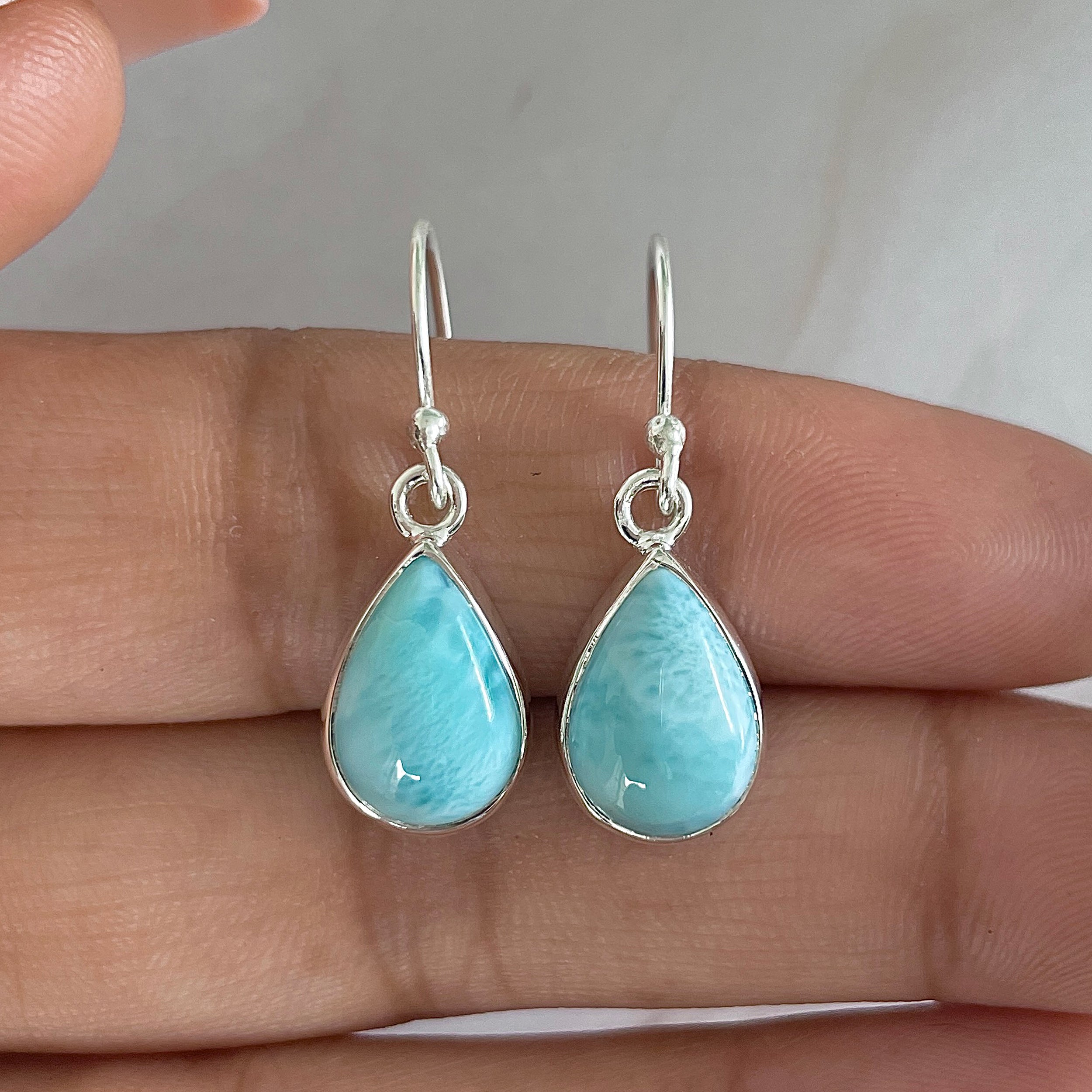 Larimar Earring-(LAR-E-1157.)