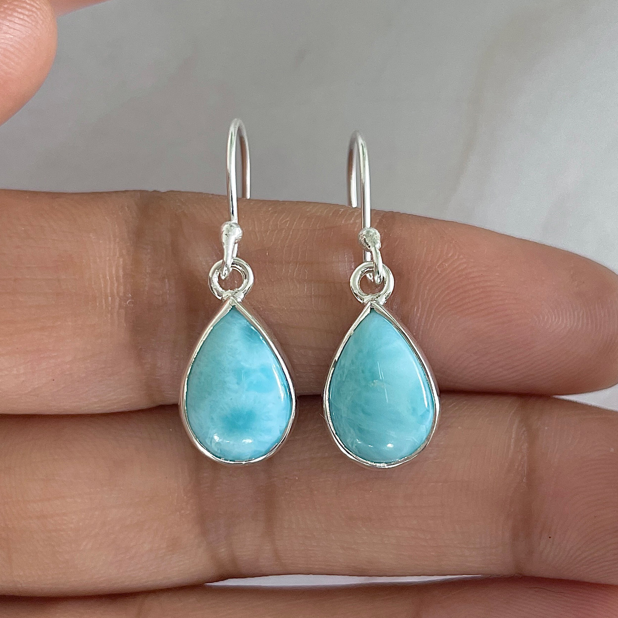 Larimar Earring-(LAR-E-1158.)
