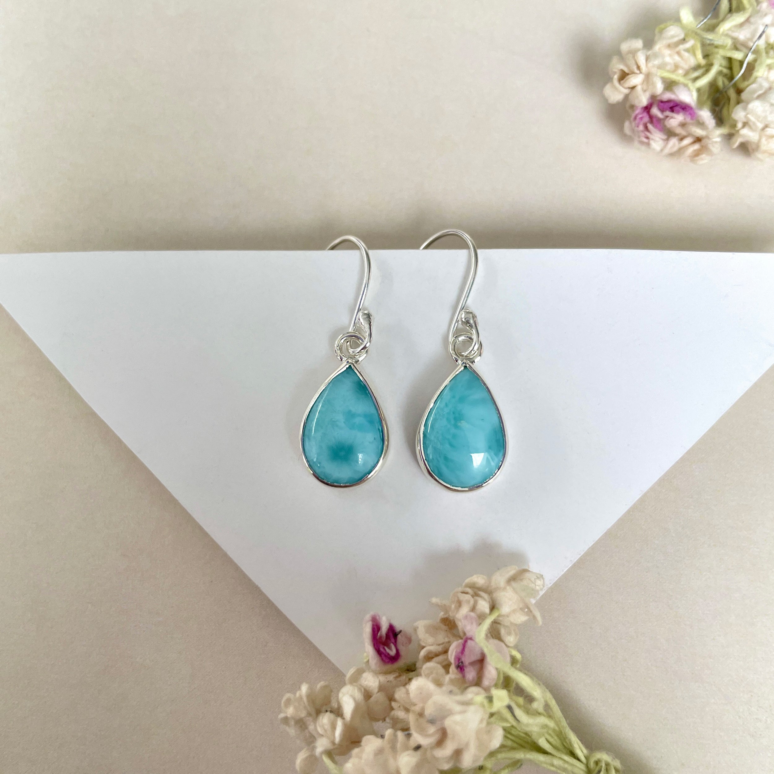 Larimar Earring-(LAR-E-1158.)