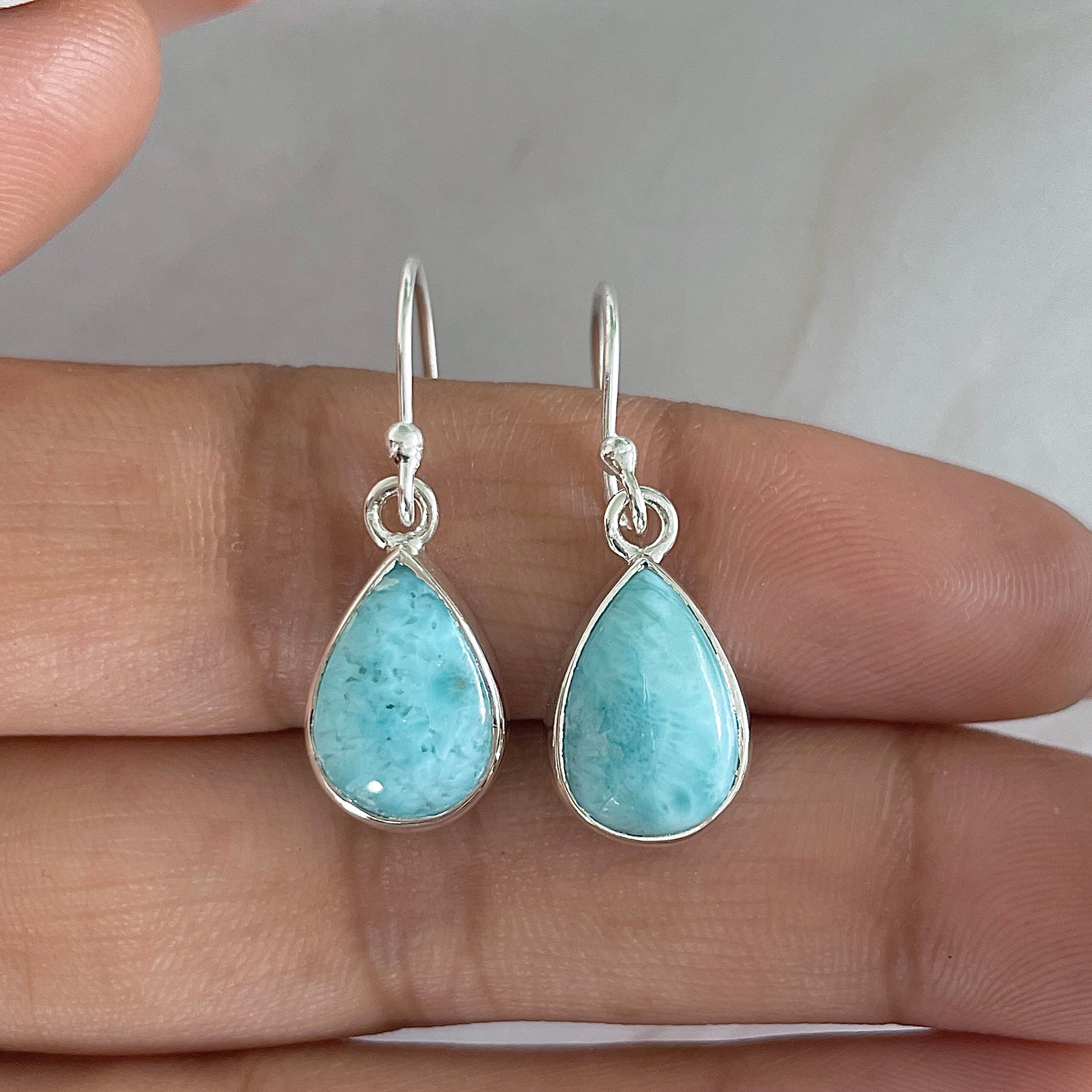 Larimar Earring-(LAR-E-1159.)