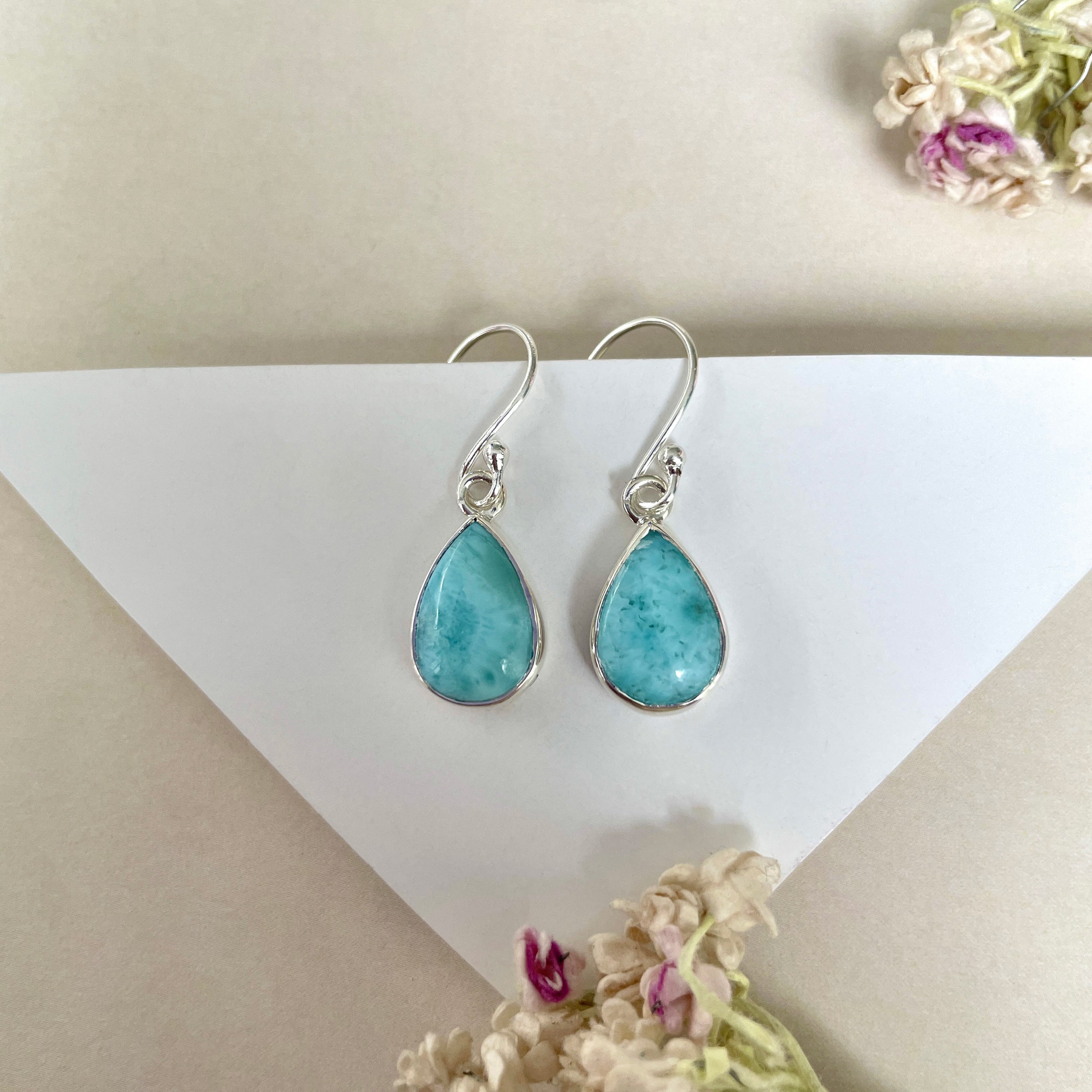 Larimar Earring-(LAR-E-1159.)