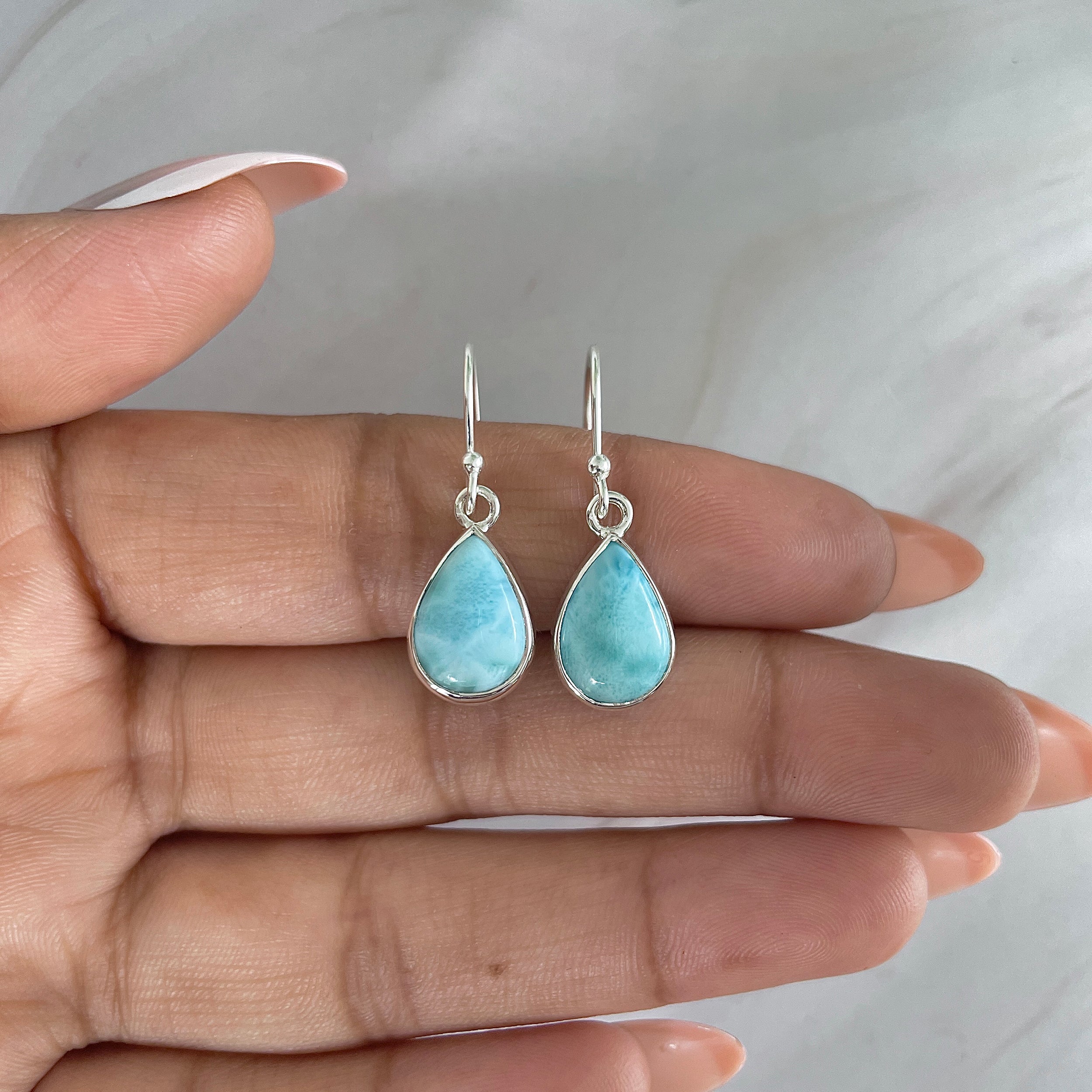 Larimar Earring-(LAR-E-1160.)