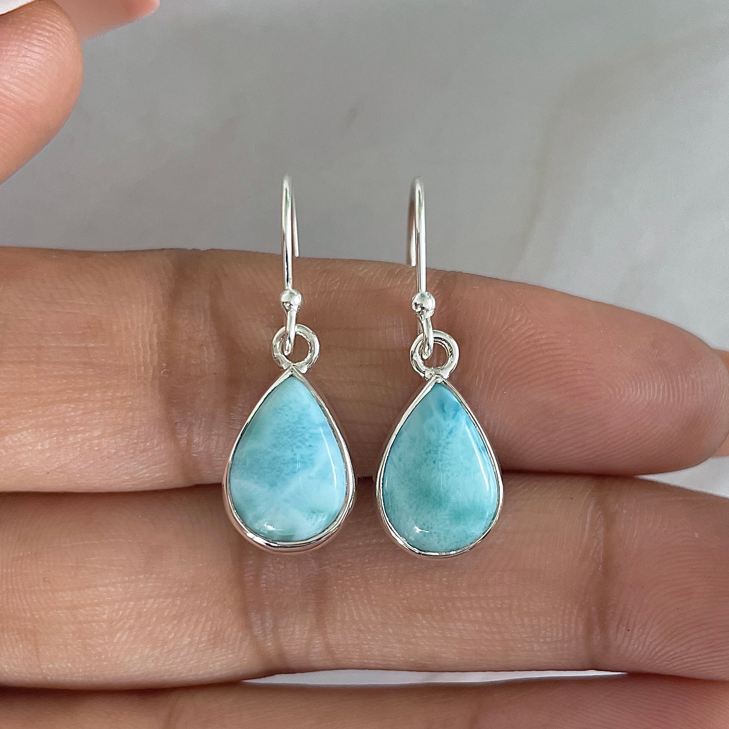 Larimar Earring-(LAR-E-1160.)