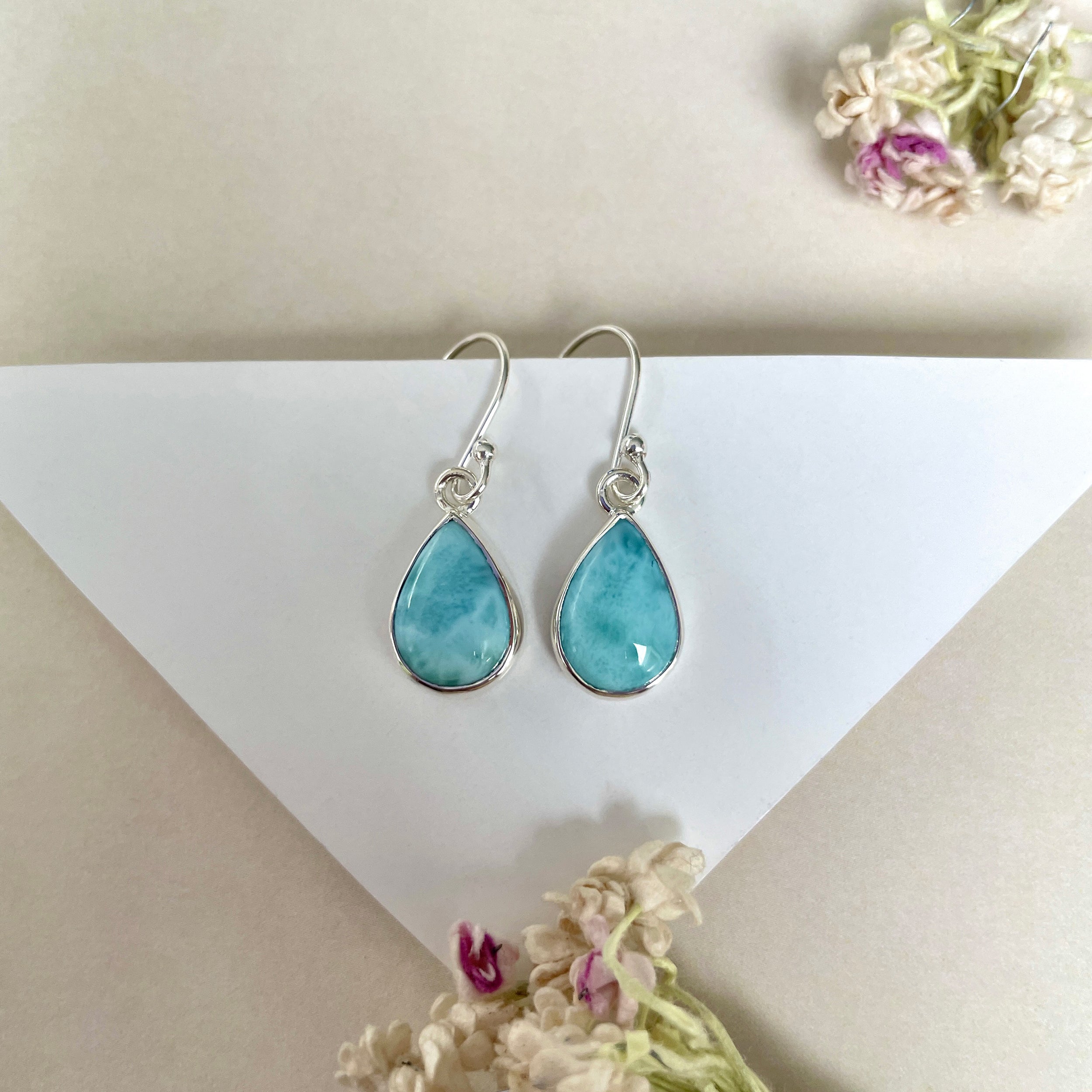 Larimar Earring-(LAR-E-1160.)