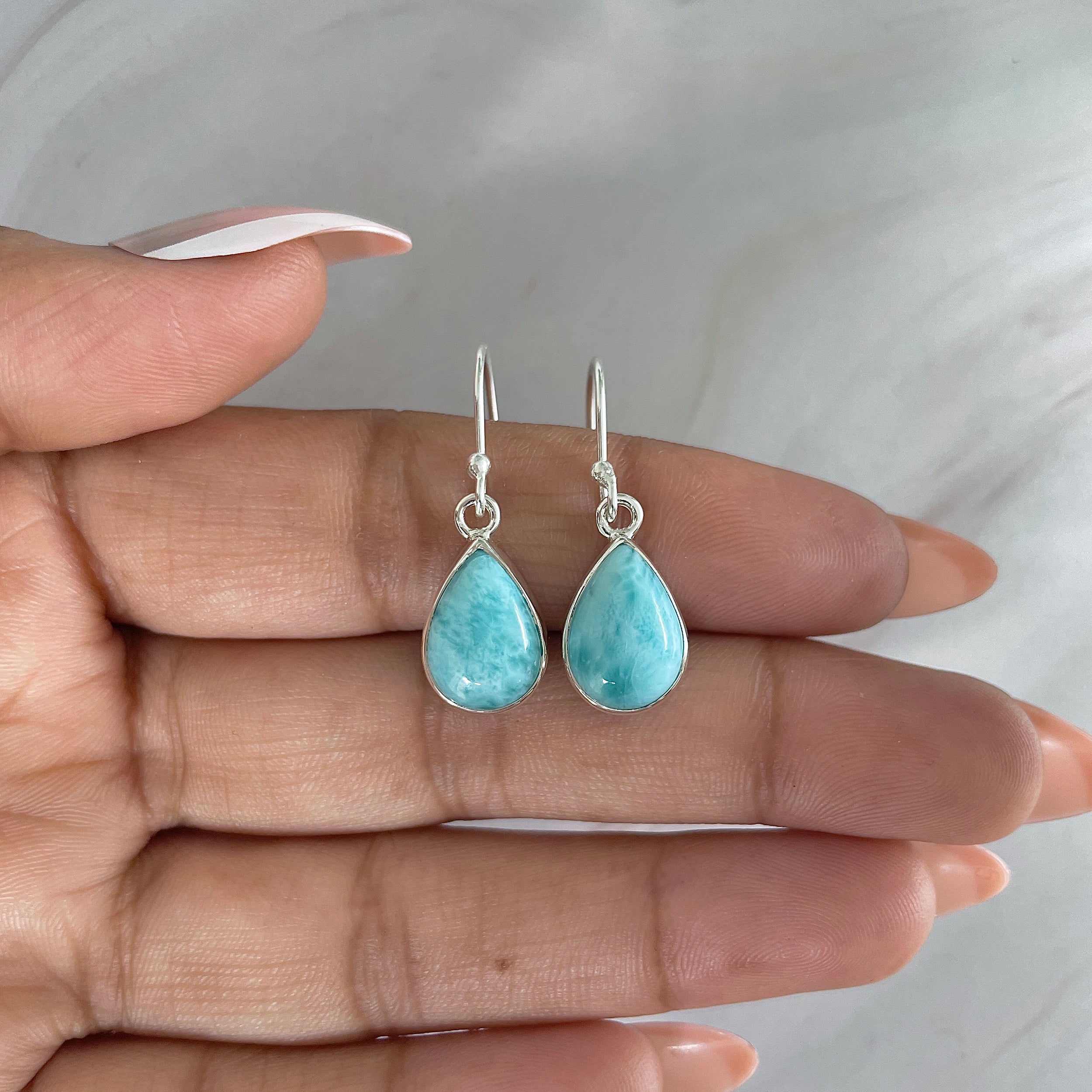 Larimar Earring-(LAR-E-1161.)