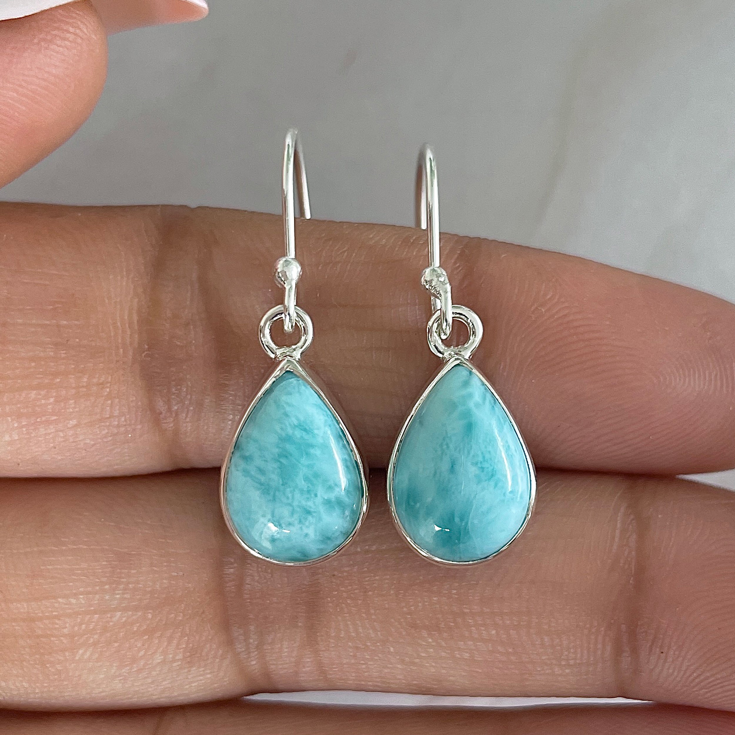 Larimar Earring-(LAR-E-1161.)