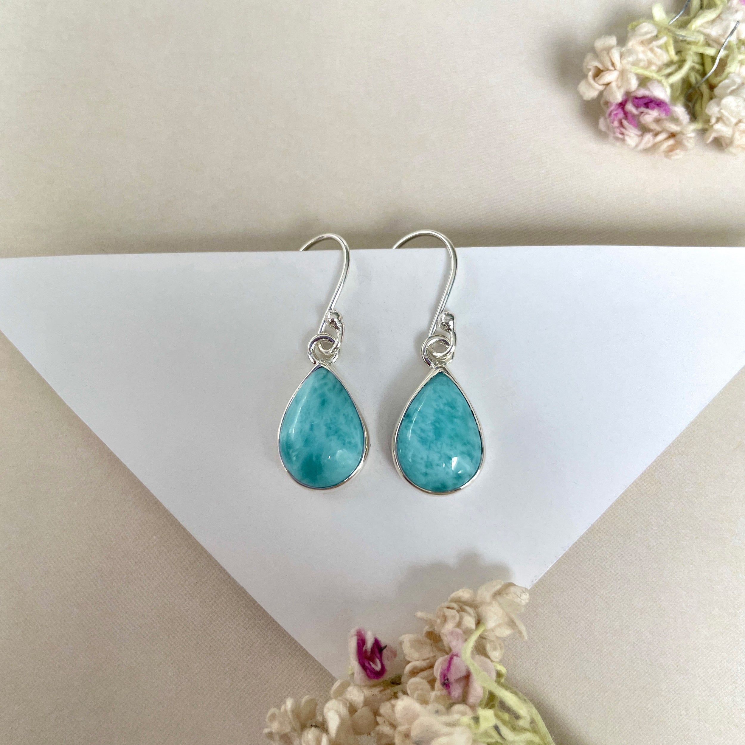 Larimar Earring-(LAR-E-1161.)