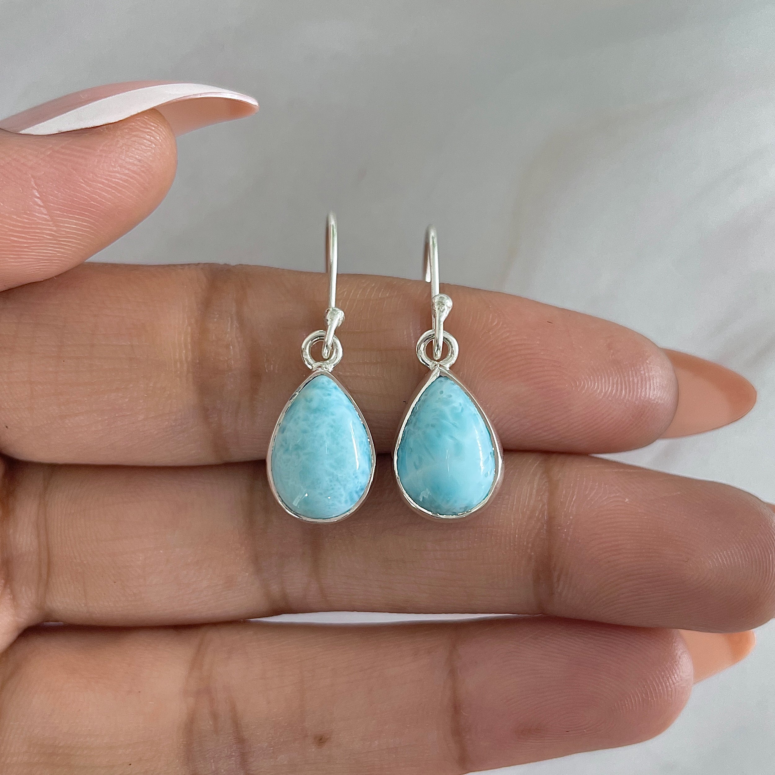 Larimar Earring-(LAR-E-1162.)