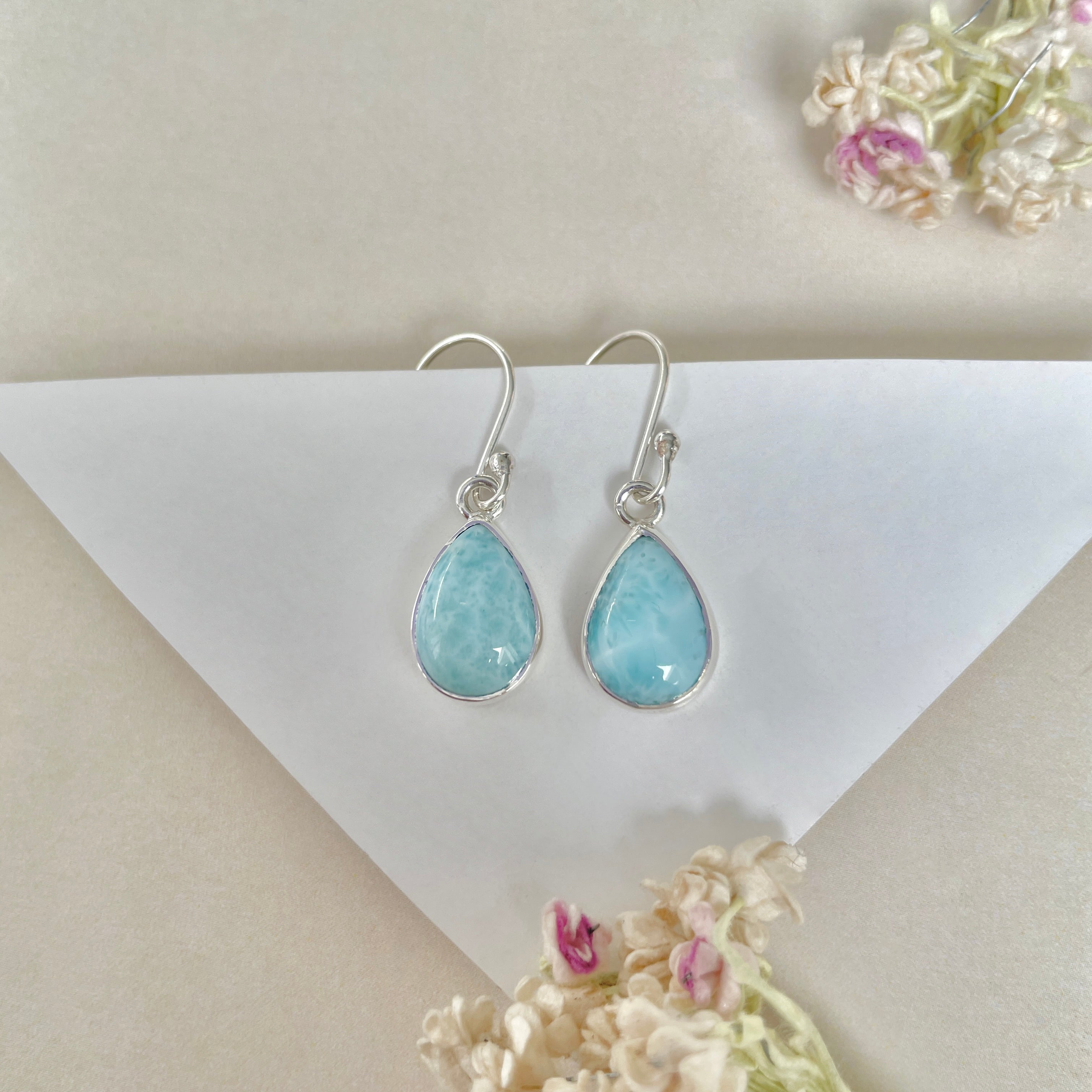 Larimar Earring-(LAR-E-1162.)