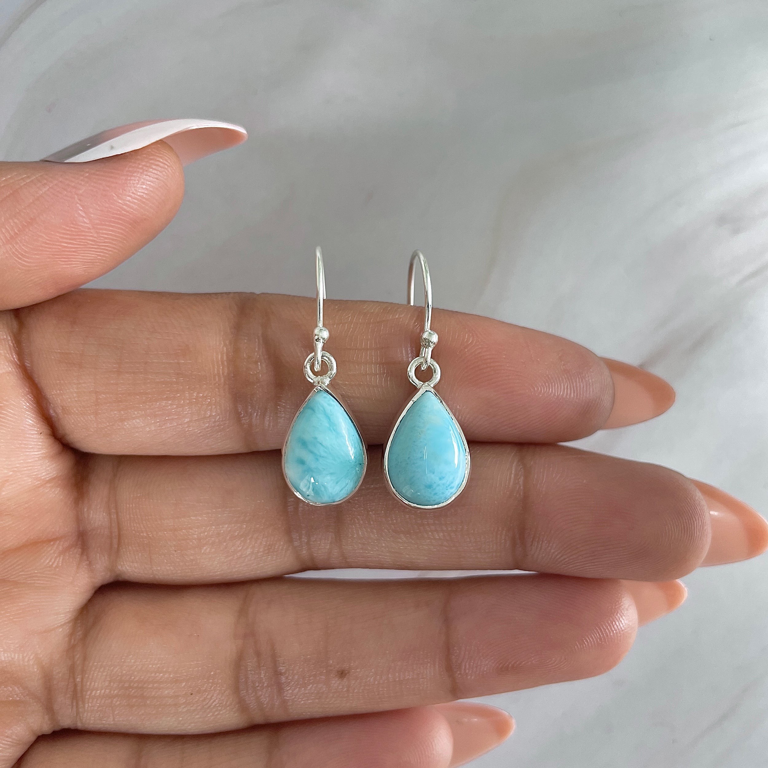 Larimar Earring-(LAR-E-1163.)