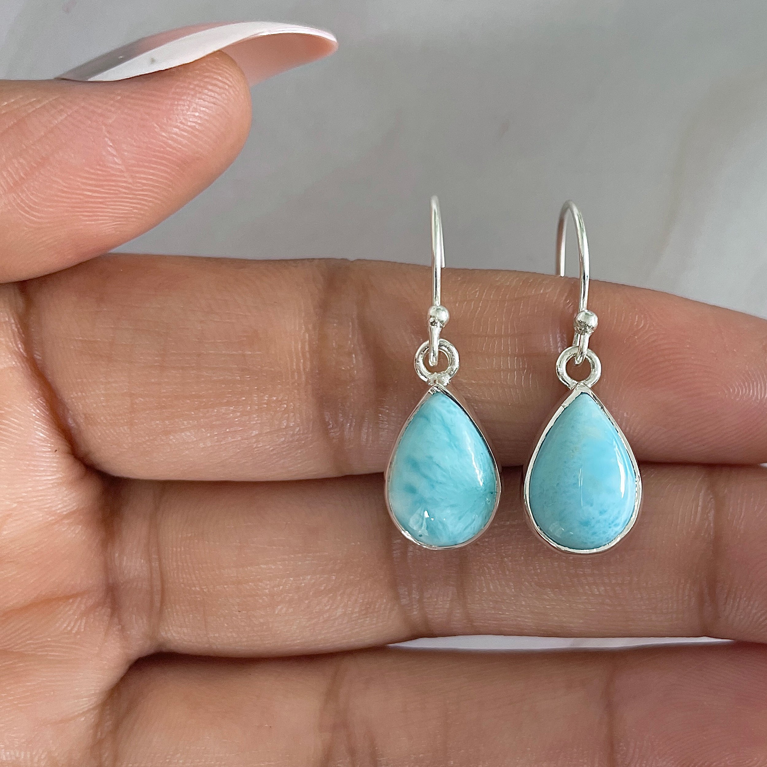 Larimar Earring-(LAR-E-1163.)