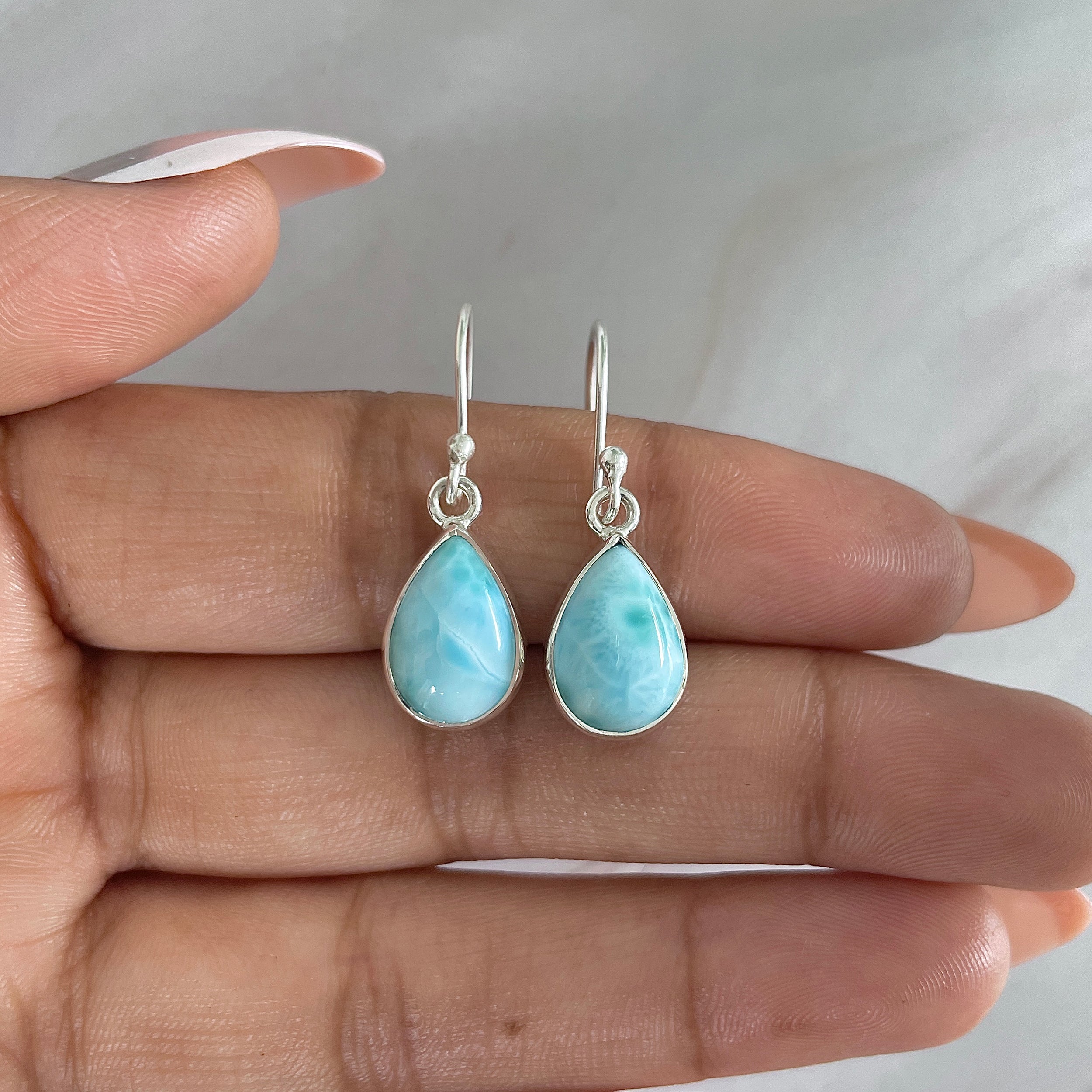 Larimar Earring-(LAR-E-1164.)
