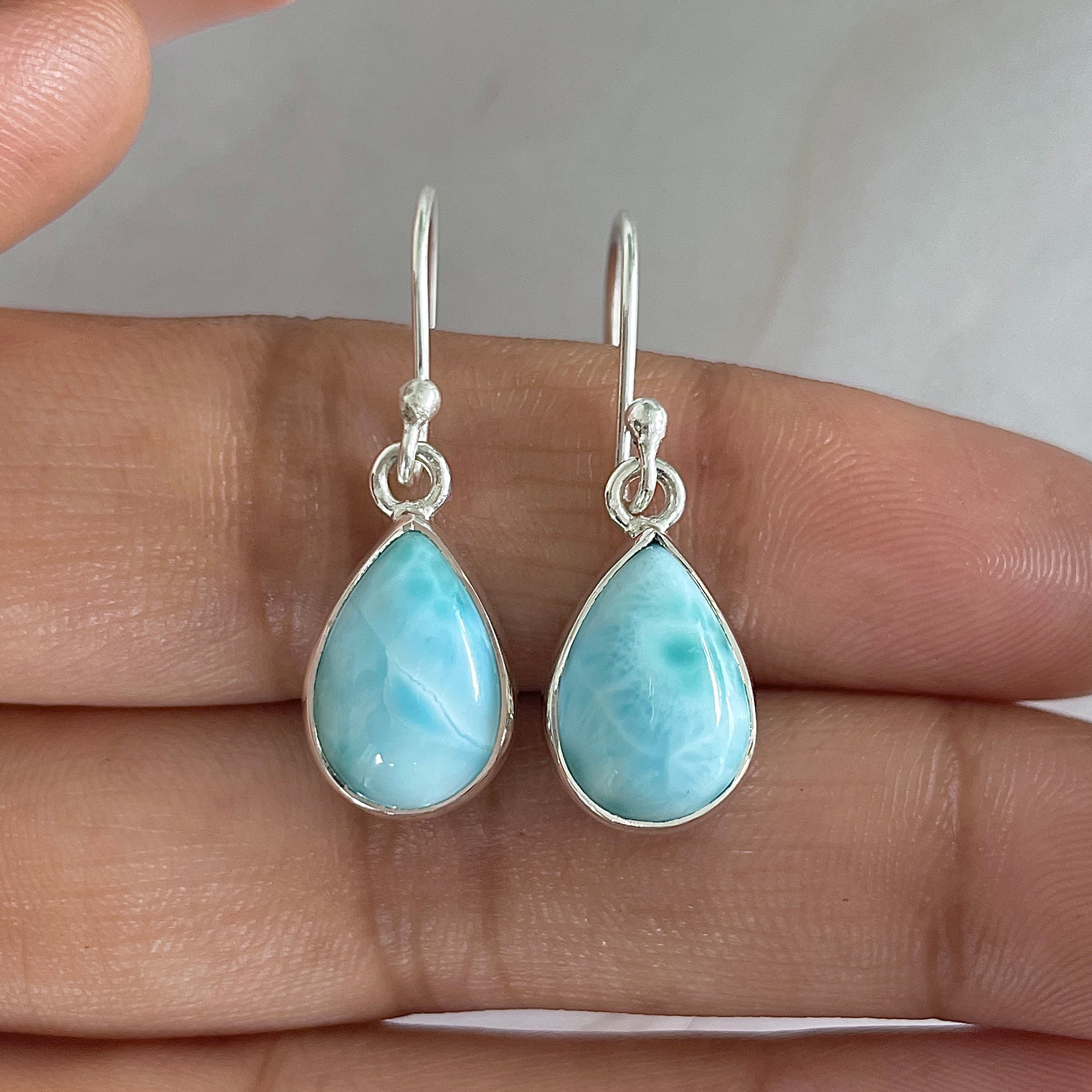 Larimar Earring-(LAR-E-1164.)