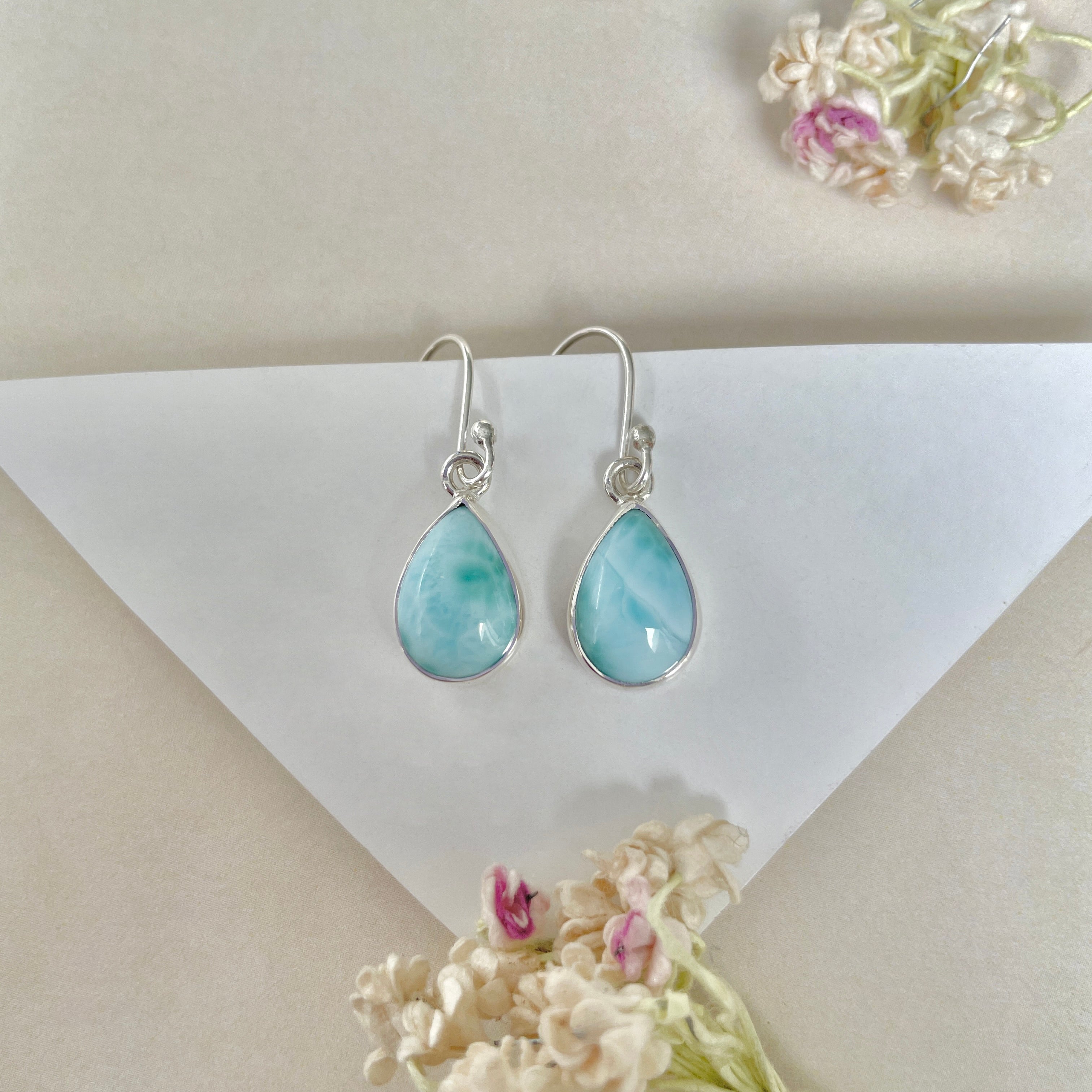 Larimar Earring-(LAR-E-1164.)
