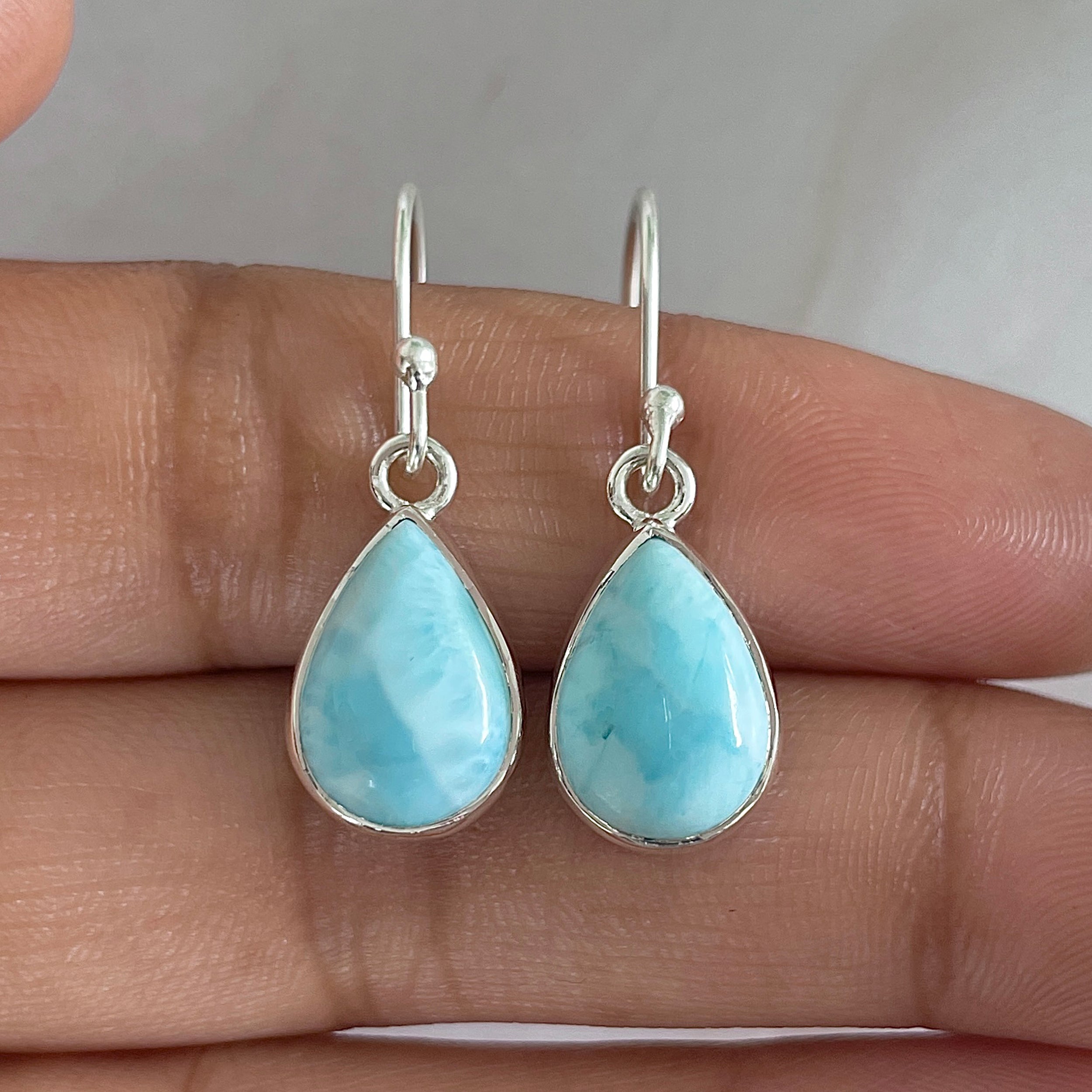 Larimar Earring-(LAR-E-1165.)