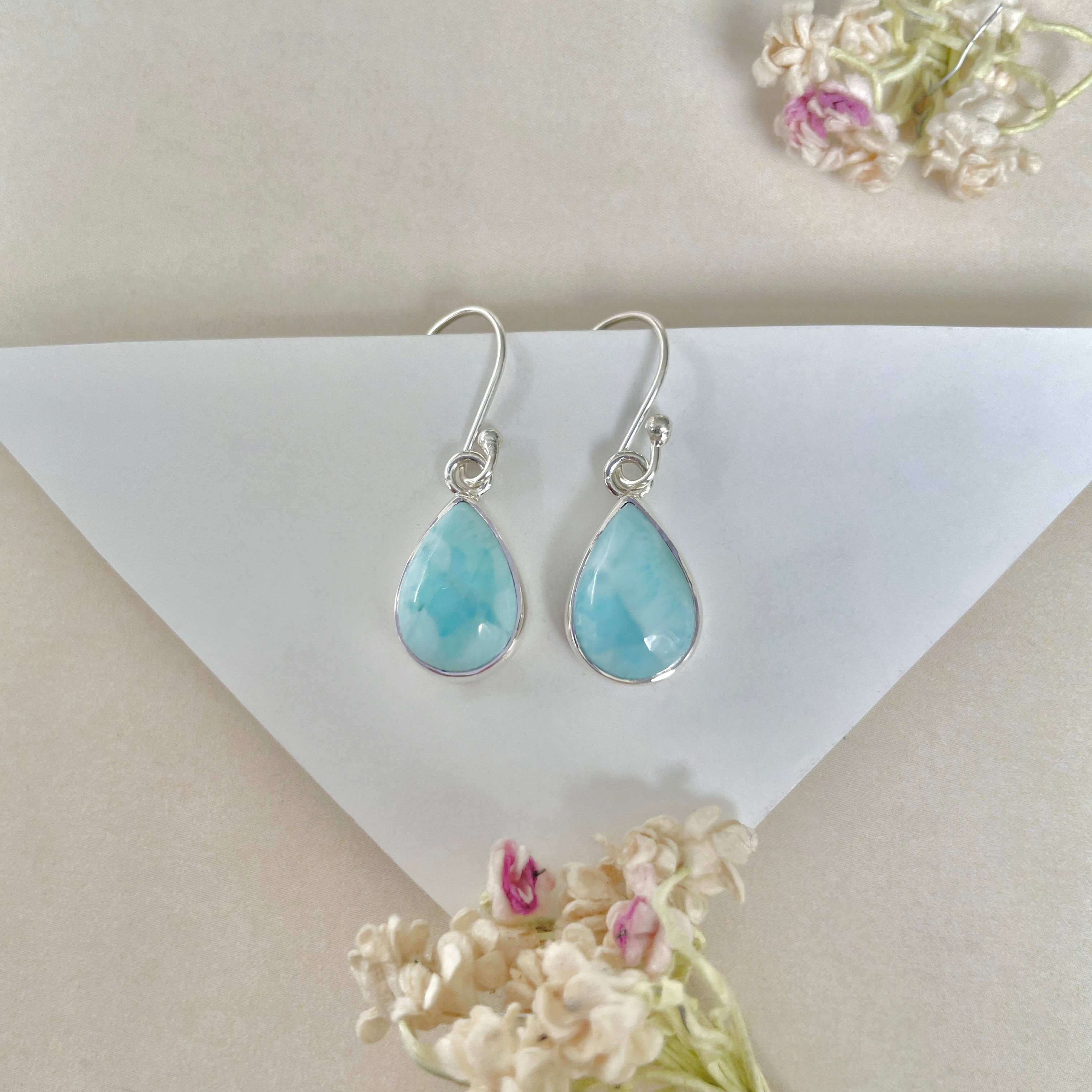 Larimar Earring-(LAR-E-1165.)