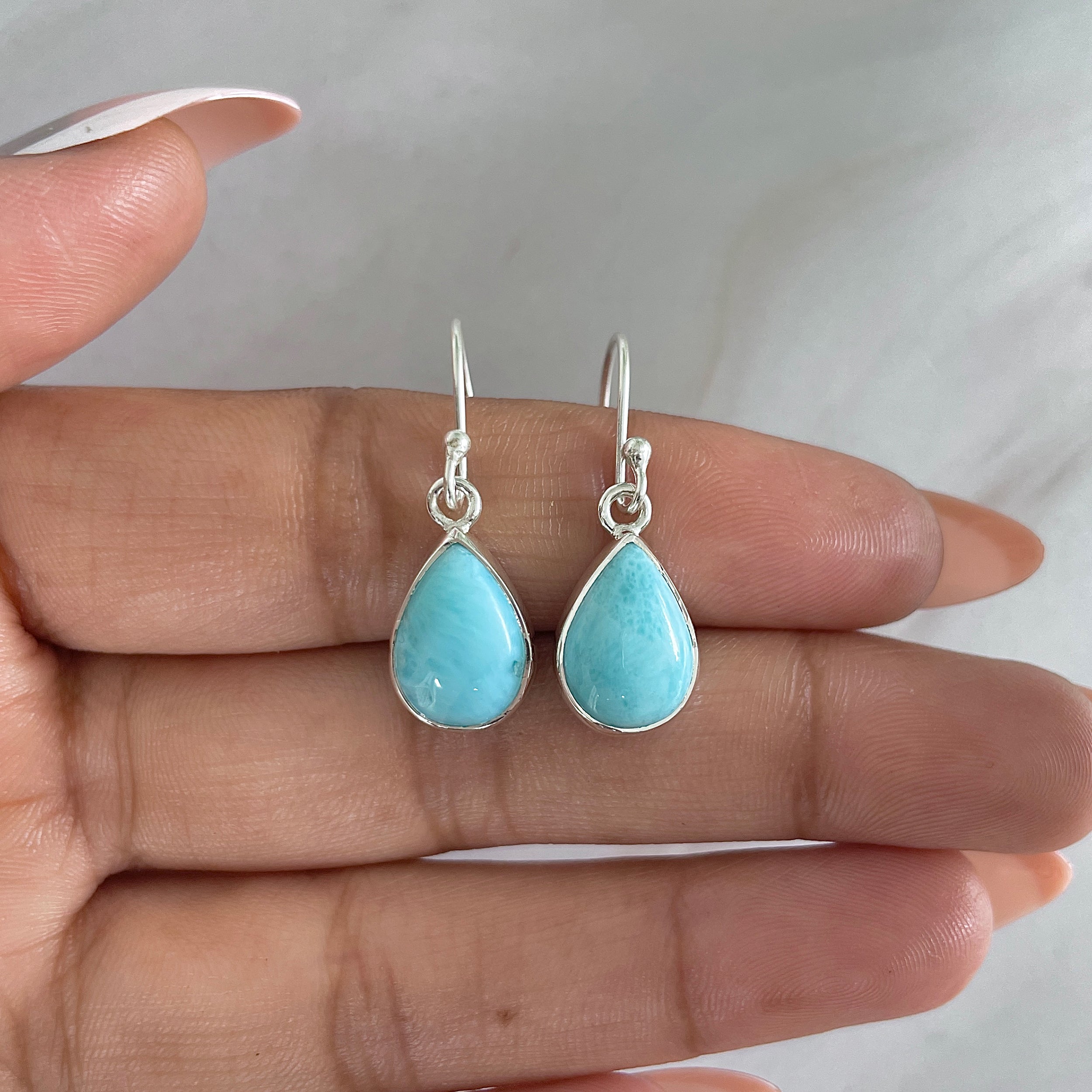 Larimar Earring-(LAR-E-1166.)