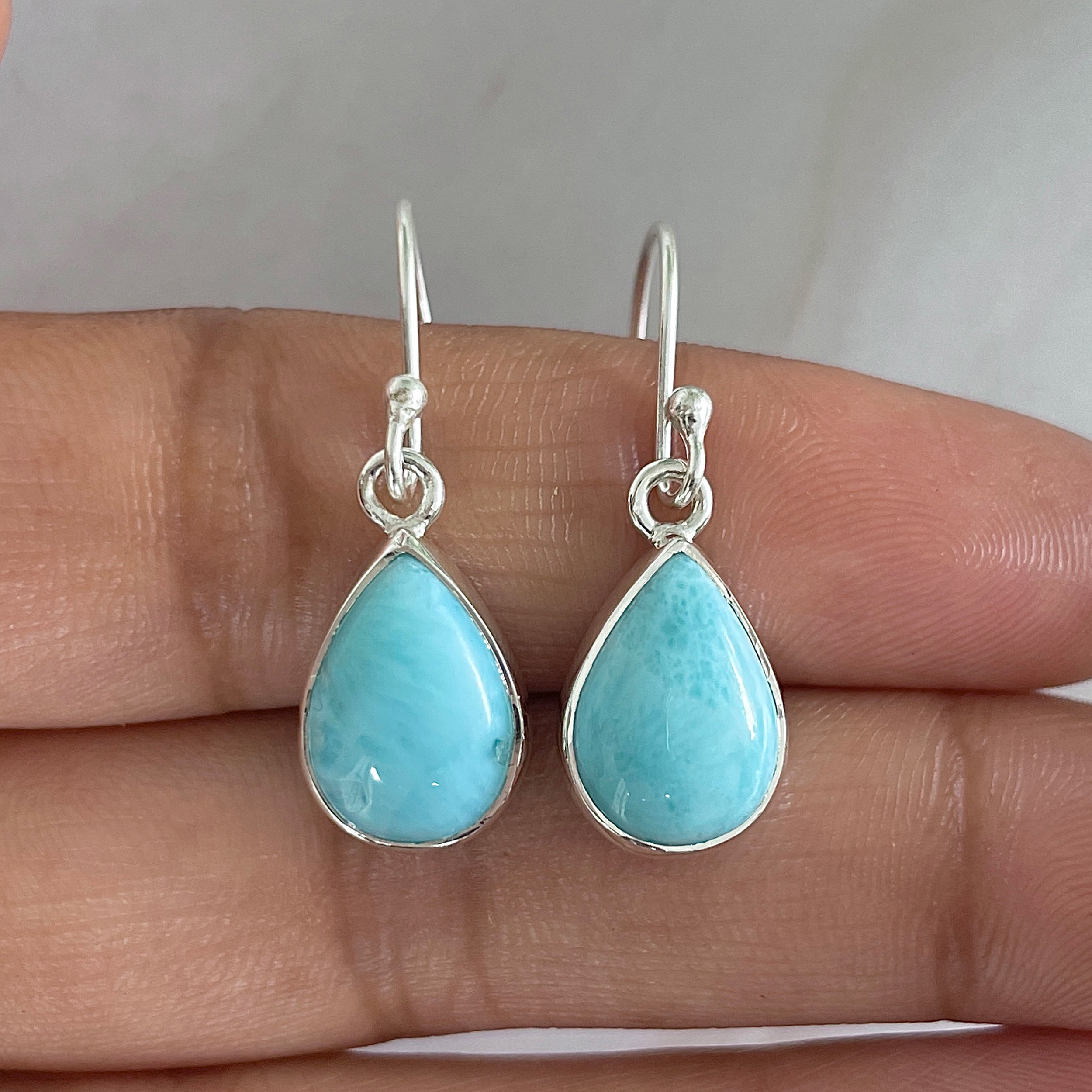 Larimar Earring-(LAR-E-1166.)
