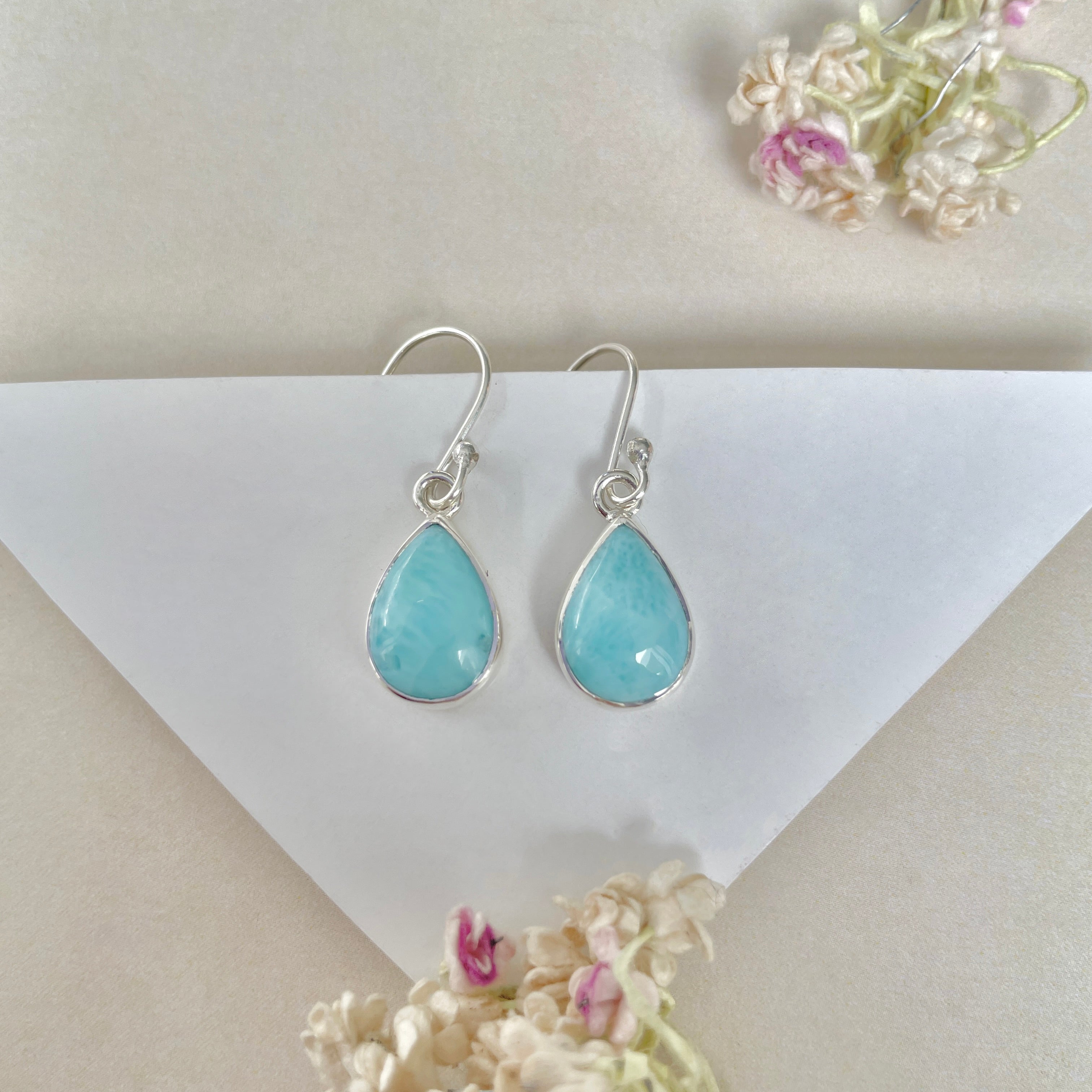 Larimar Earring-(LAR-E-1166.)