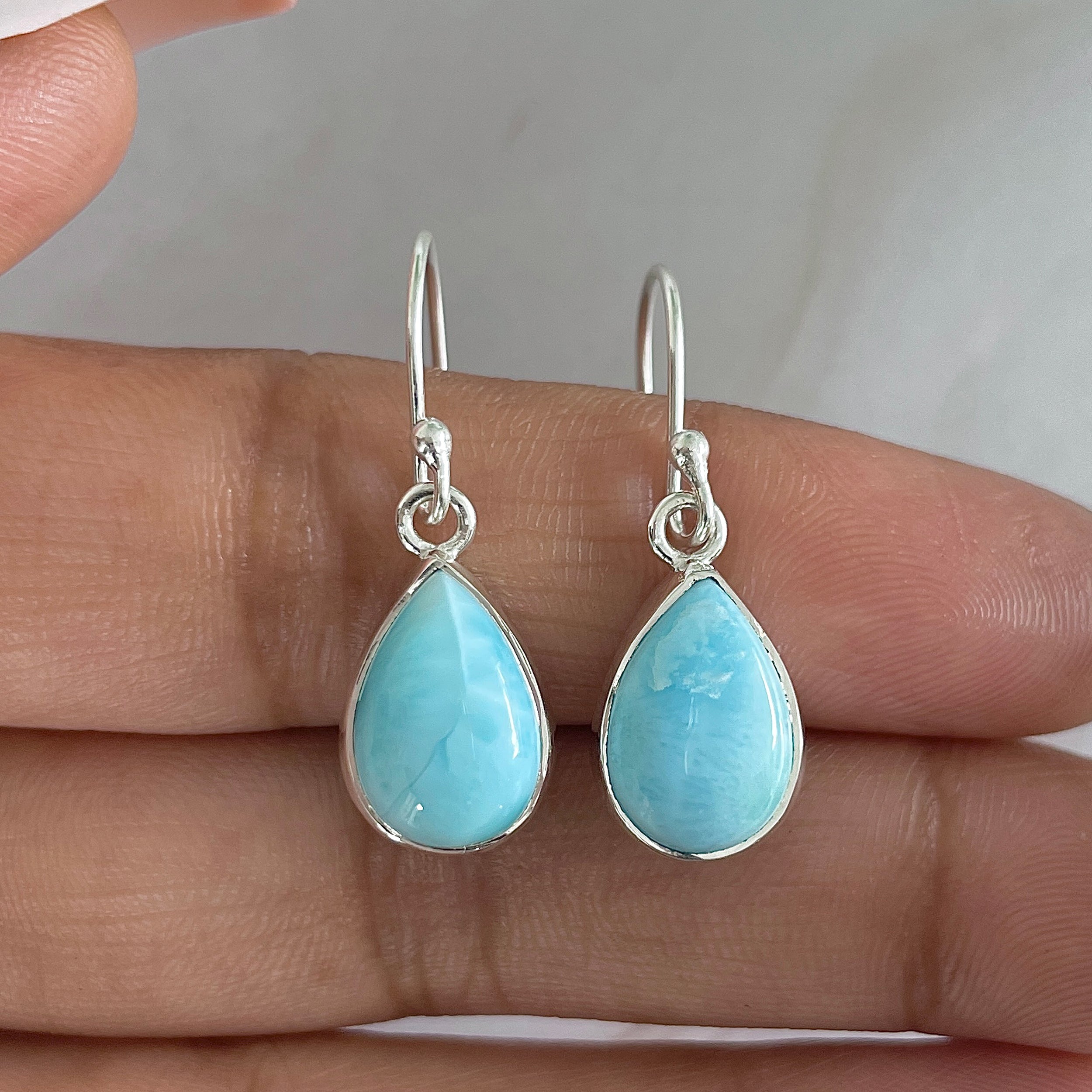 Larimar Earring-(LAR-E-1167.)