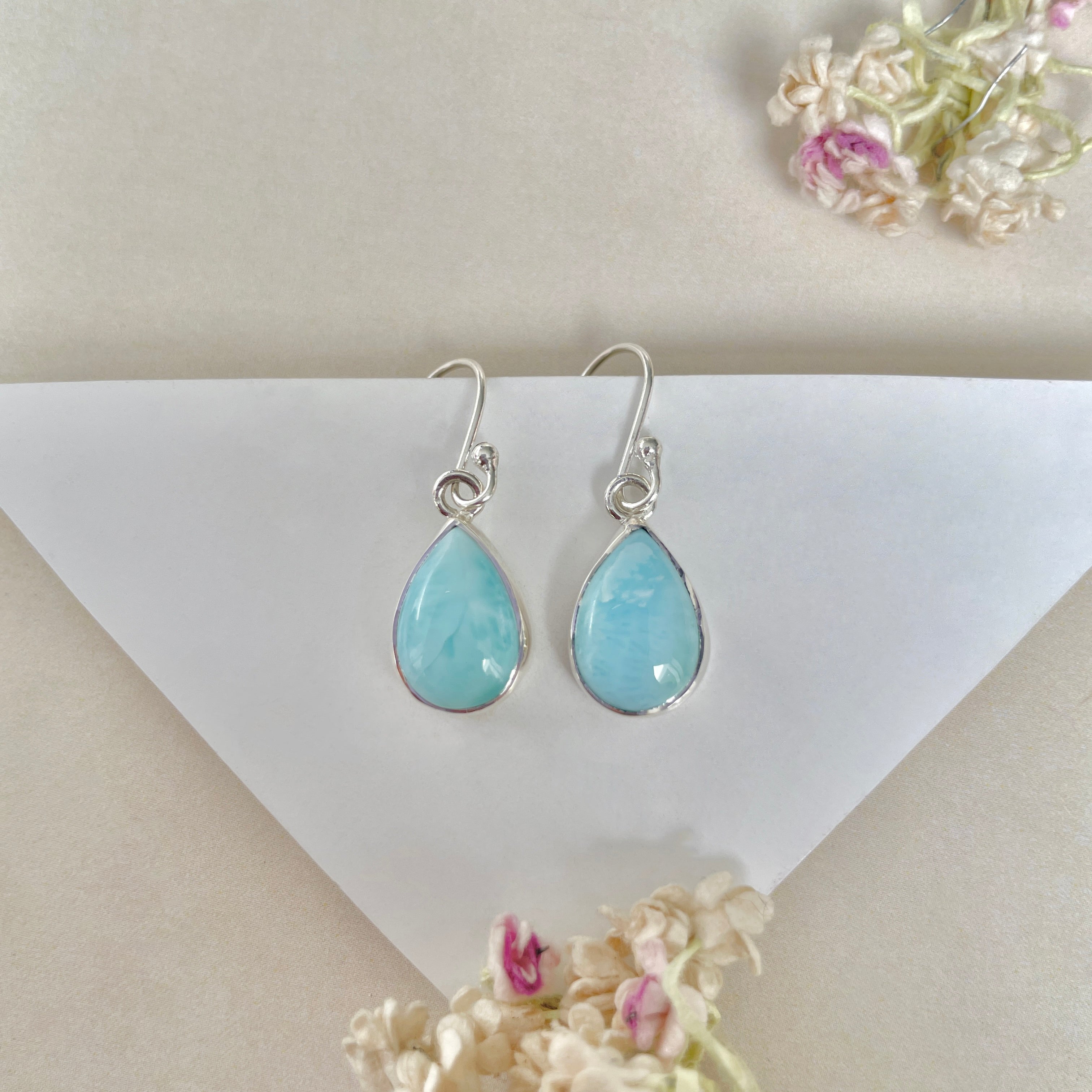 Larimar Earring-(LAR-E-1167.)