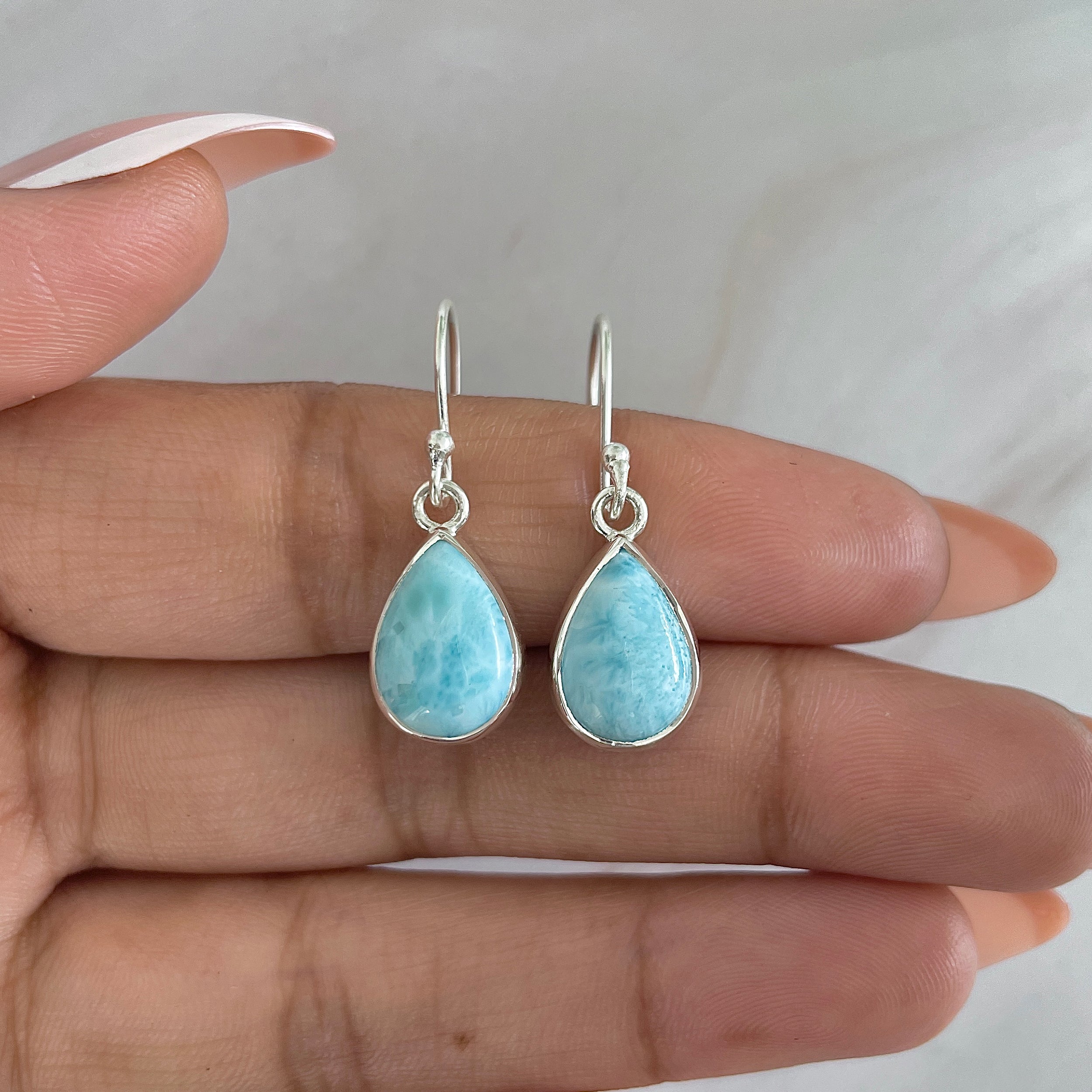 Larimar Earring-(LAR-E-1168.)