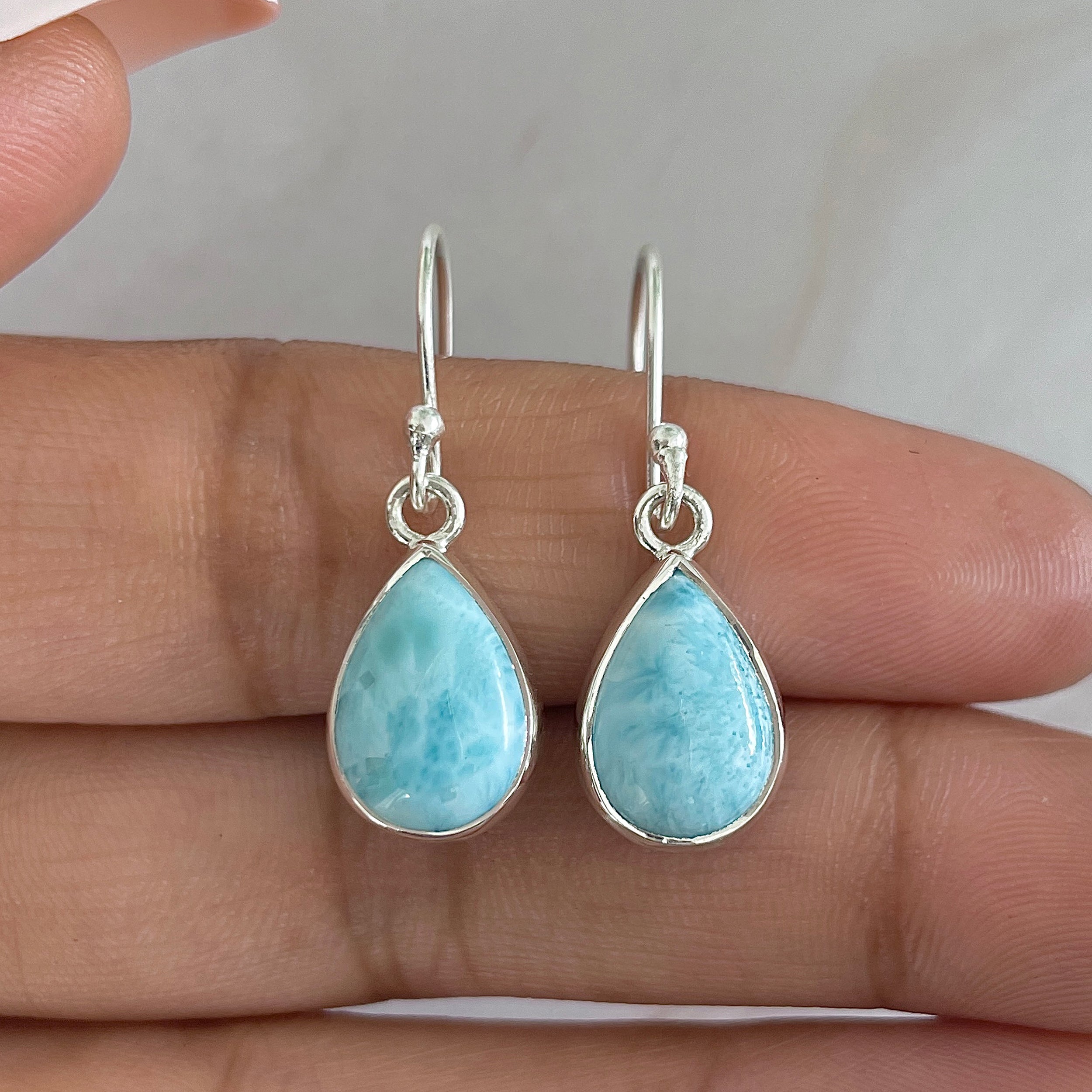 Larimar Earring-(LAR-E-1168.)
