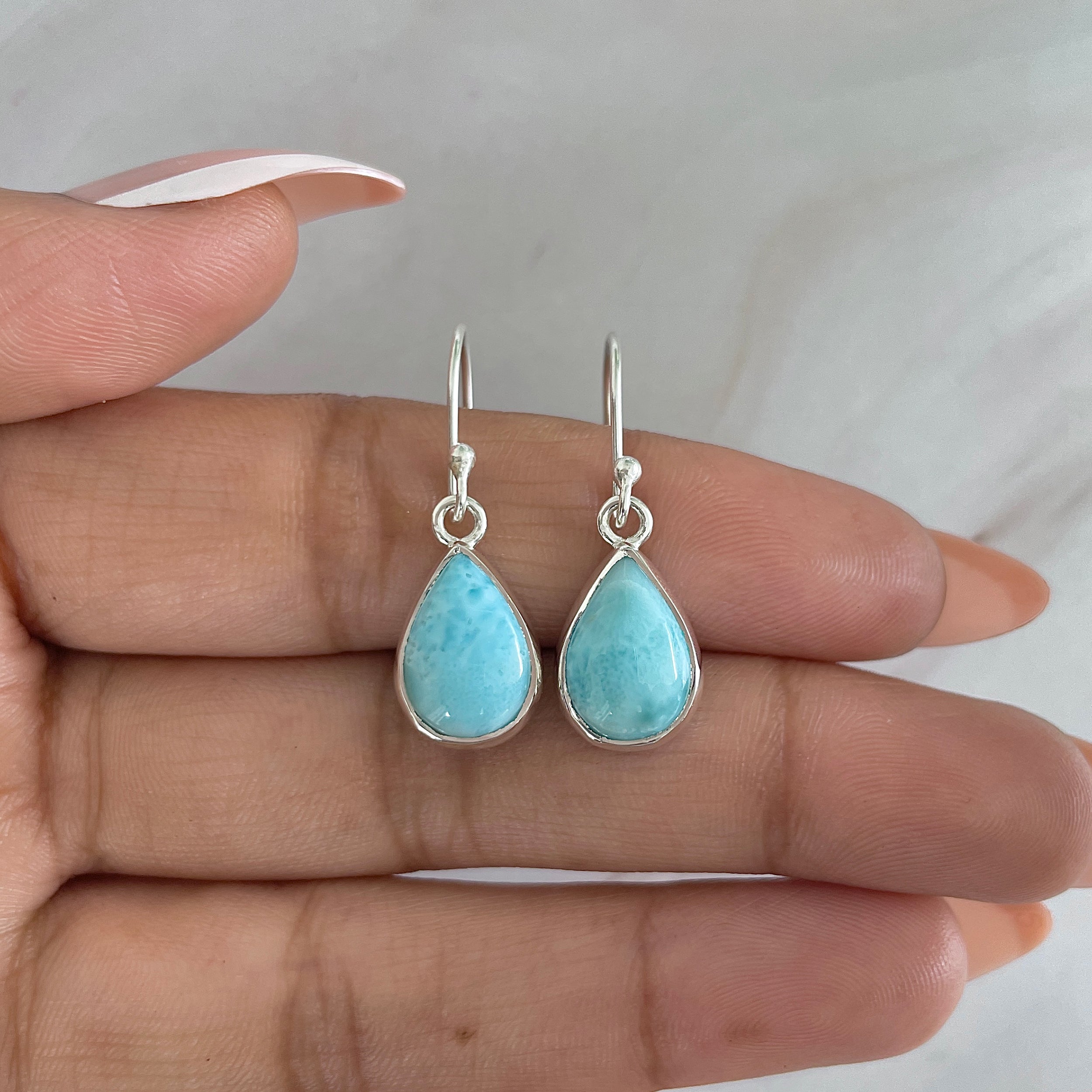 Larimar Earring-(LAR-E-1169.)