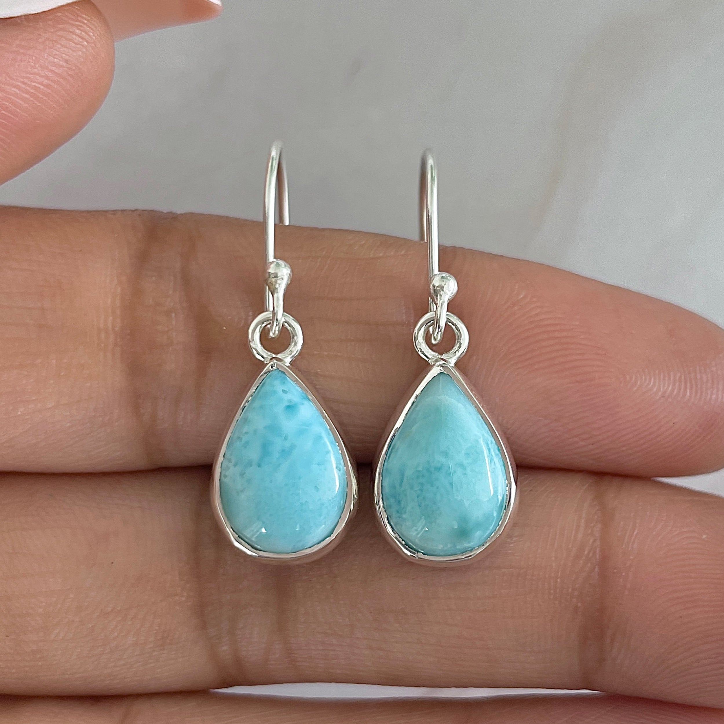 Larimar Earring-(LAR-E-1169.)
