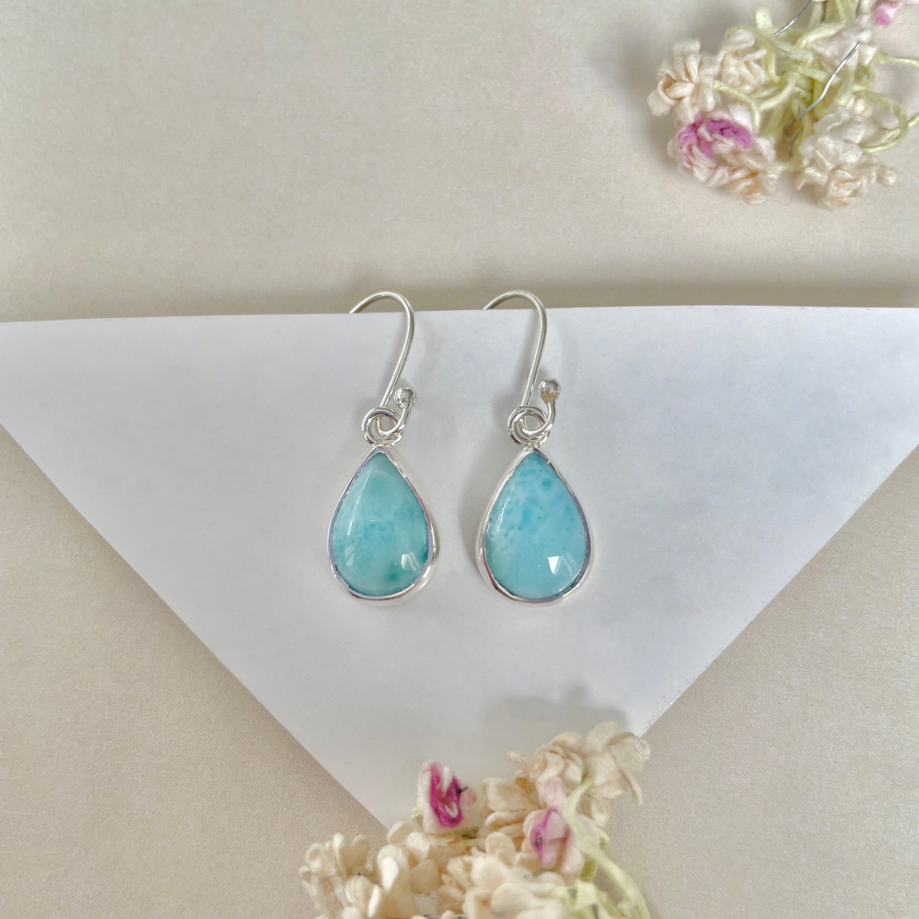 Larimar Earring-(LAR-E-1169.)