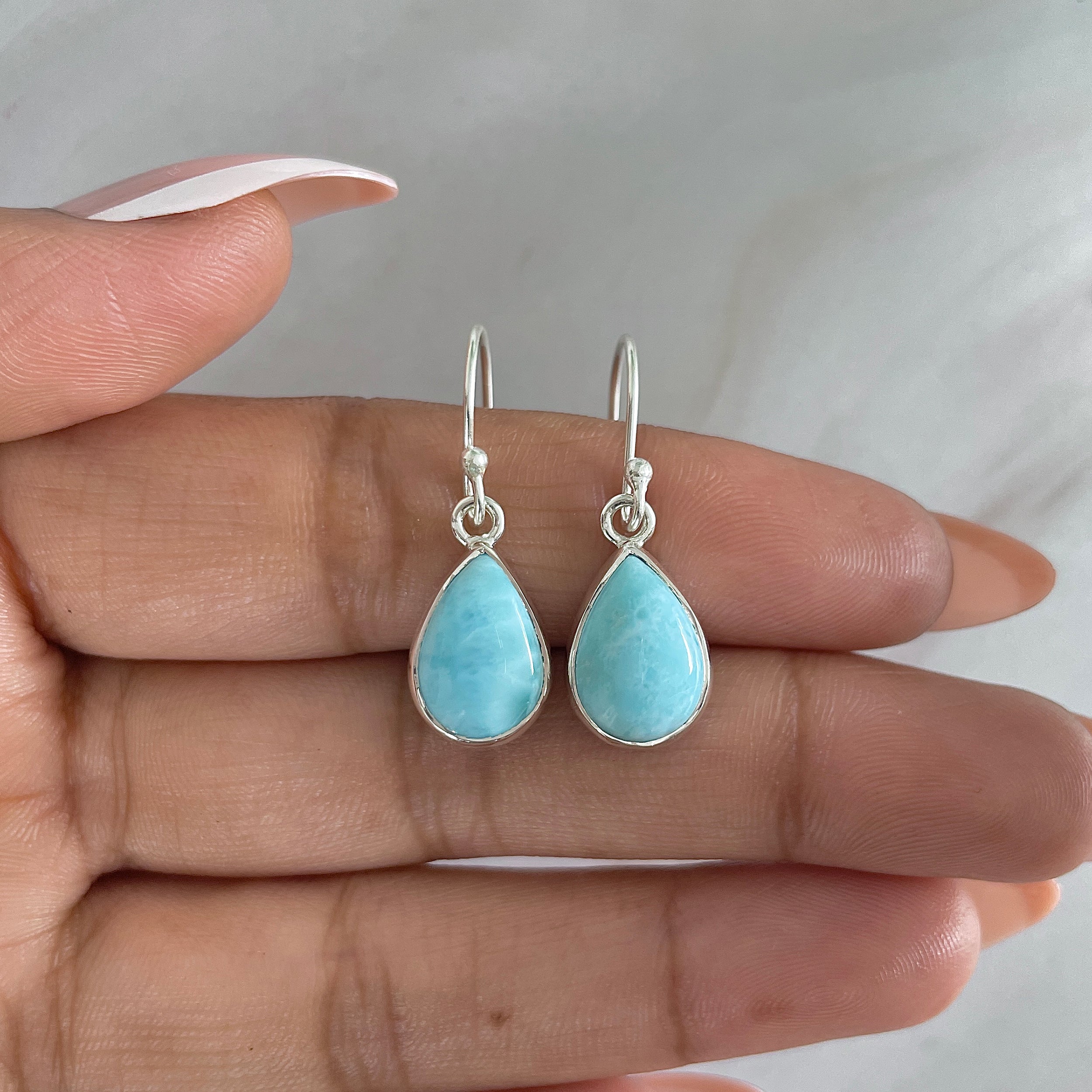 Larimar Earring-(LAR-E-1170.)