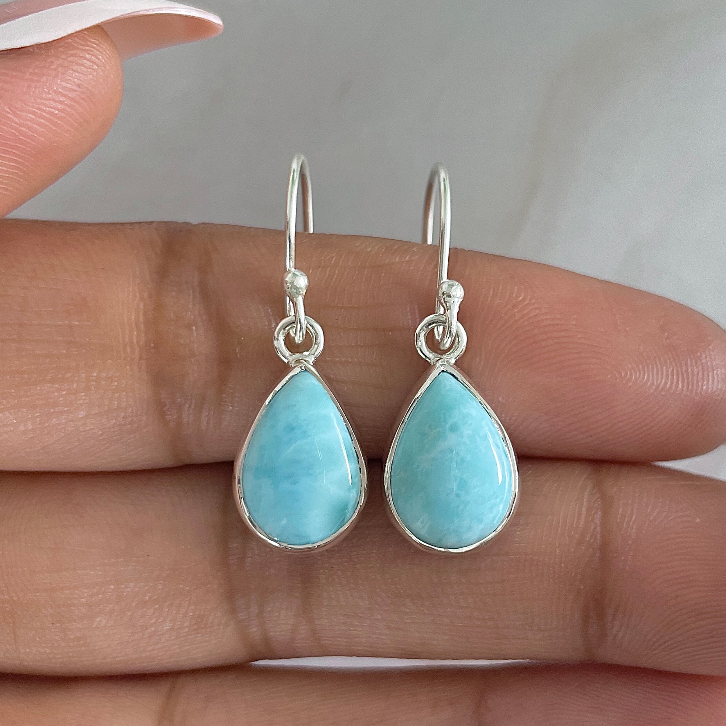 Larimar Earring-(LAR-E-1170.)