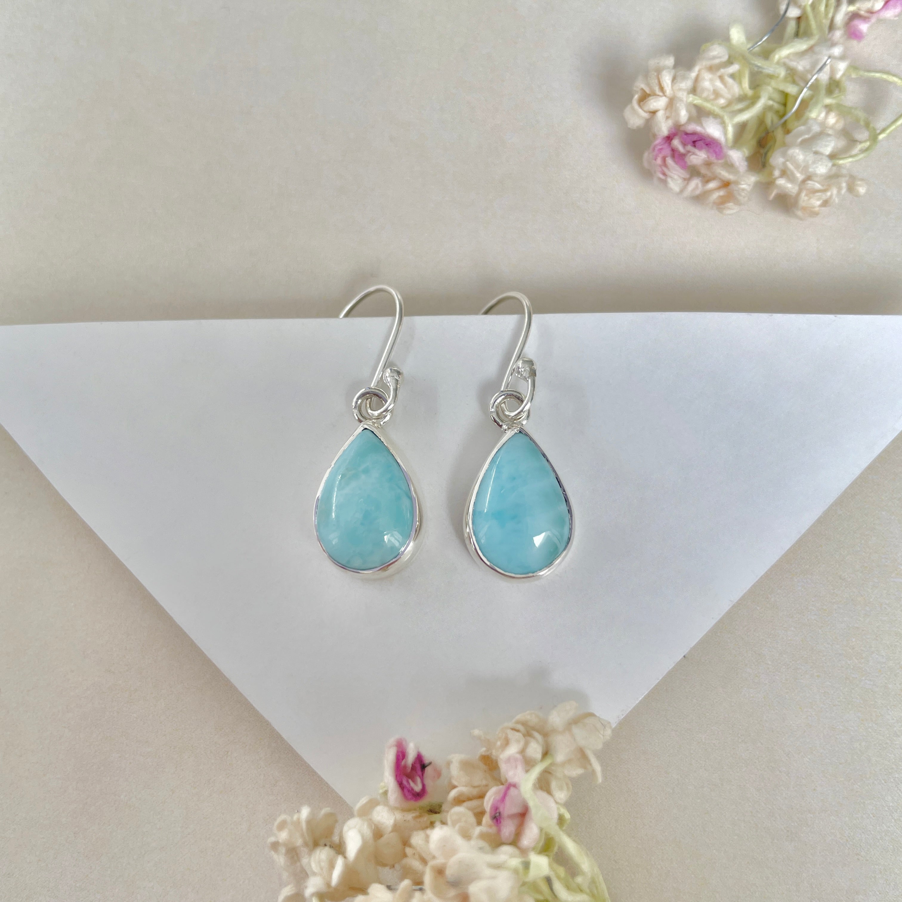 Larimar Earring-(LAR-E-1170.)