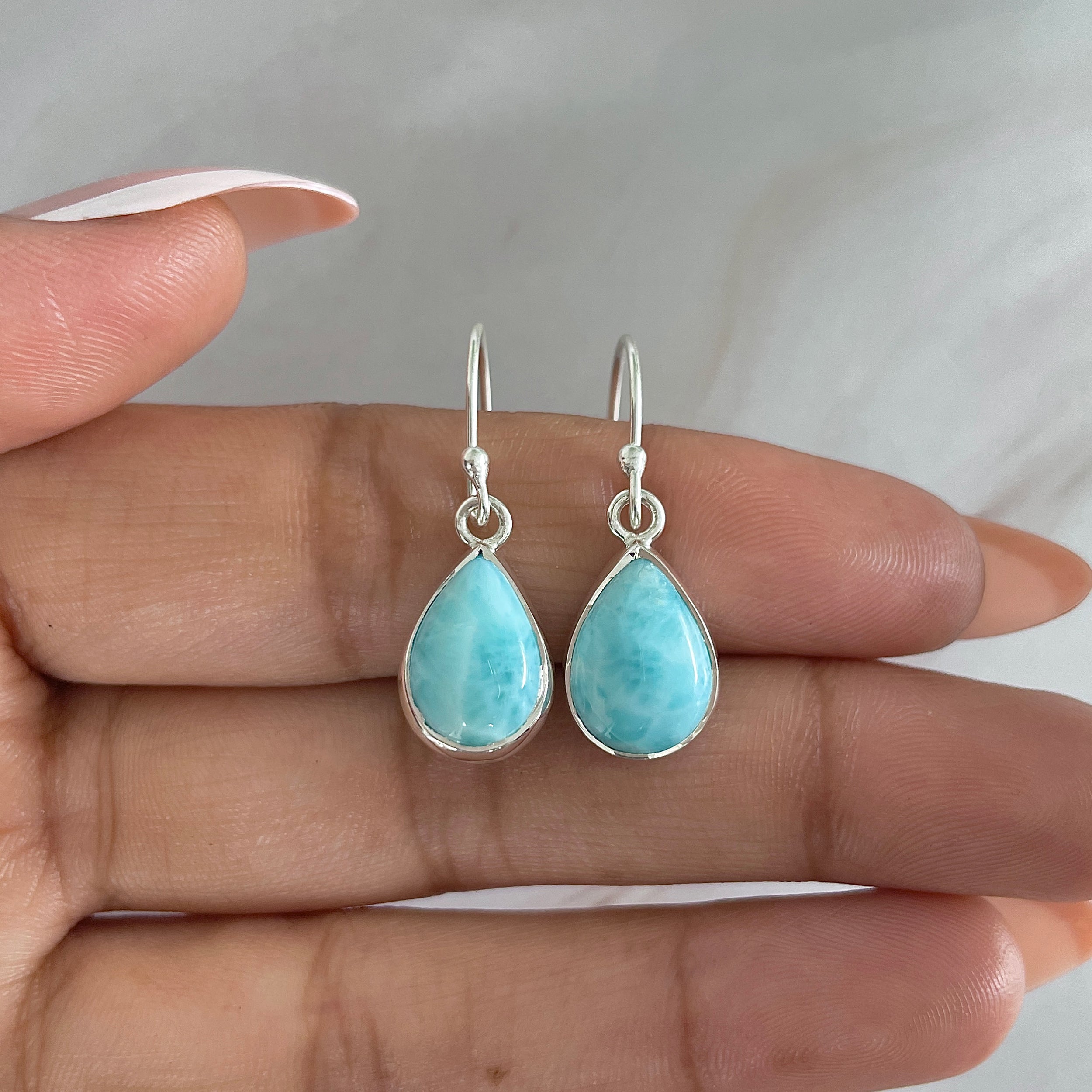 Larimar Earring-(LAR-E-1171.)